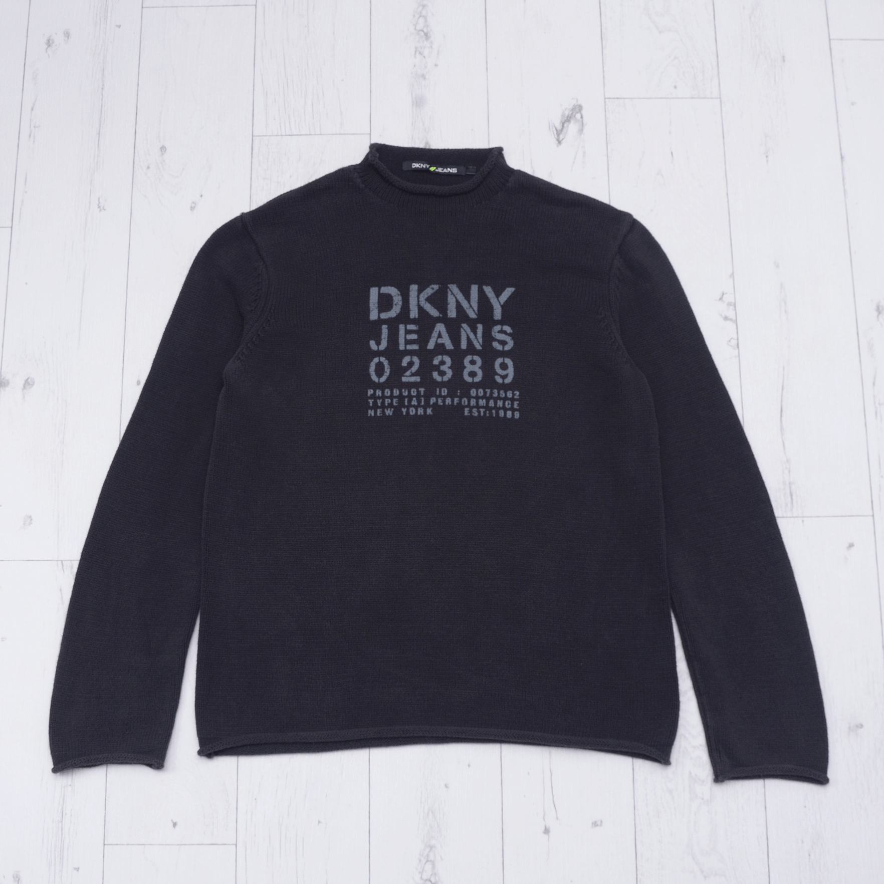 DKNY × Vintage Vintage DKNY Jeans Avant Garde Sweater Sweathirt Knit Y2K Size US M / EU 48-50 / 2 - 1 Thumbnail