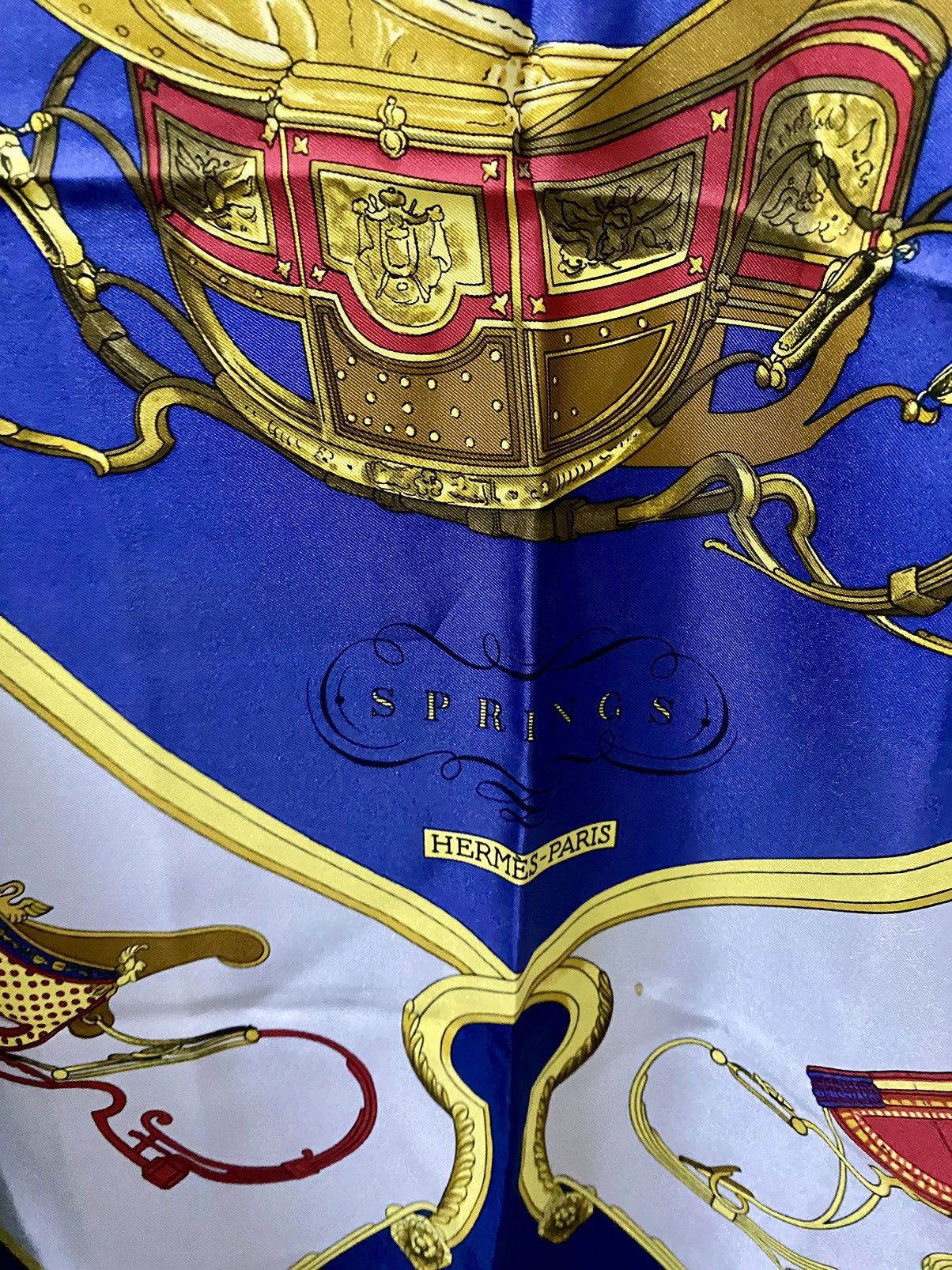 Hermes Hermes Silk Scarf 90, ‘SPRINGS’ Le Laisser by Philipe Ledoux Size ONE SIZE - 8 Thumbnail