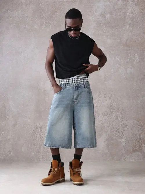 Japanese Brand VINTAGE denim jeans shorts jorts Y2K DRIP Size US 37 - 4 Thumbnail