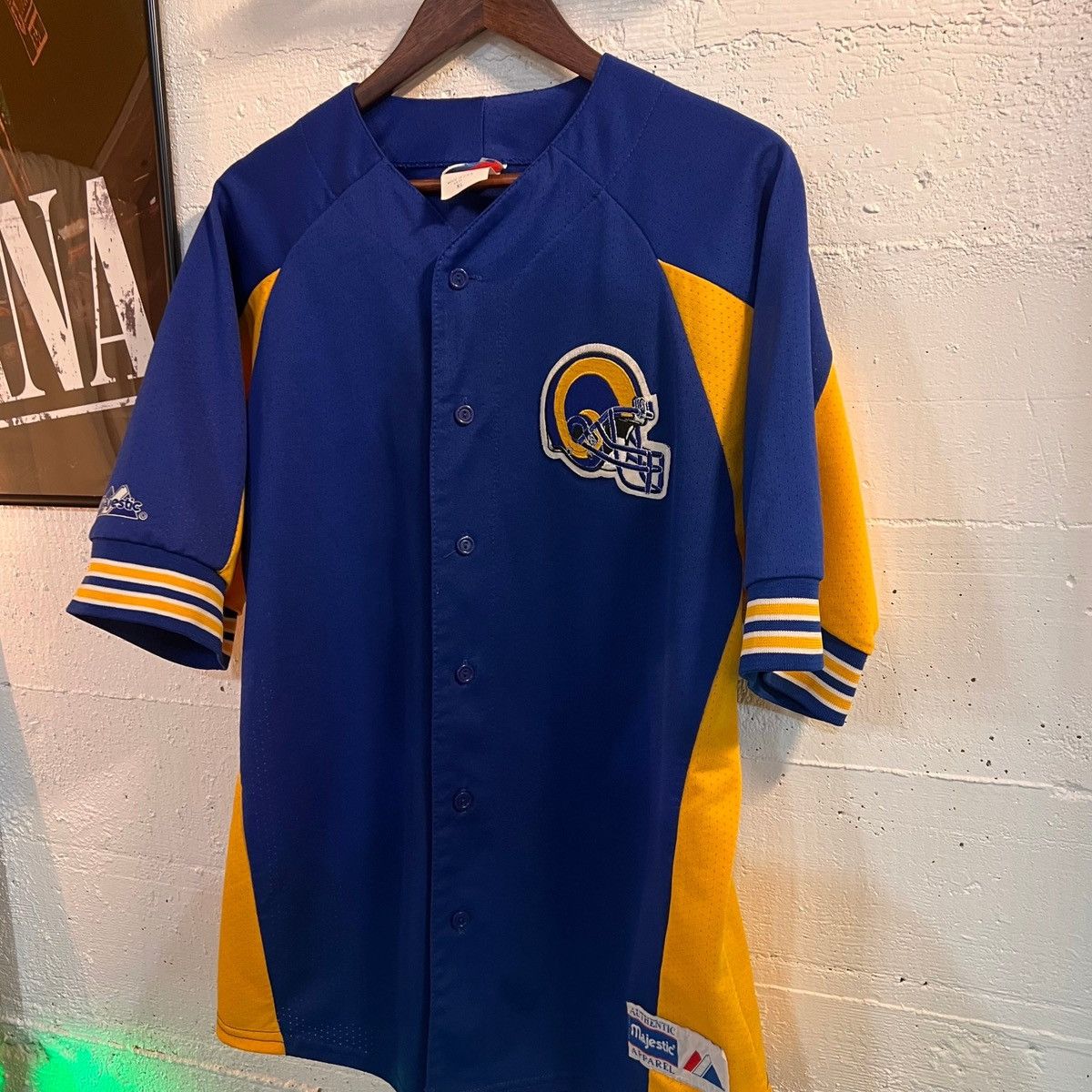 Majestic × NFL × Vintage Vintage 90's Los Angeles Ram's Majestic Jersey - XL Size US XL / EU 56 / 4 - 3 Thumbnail