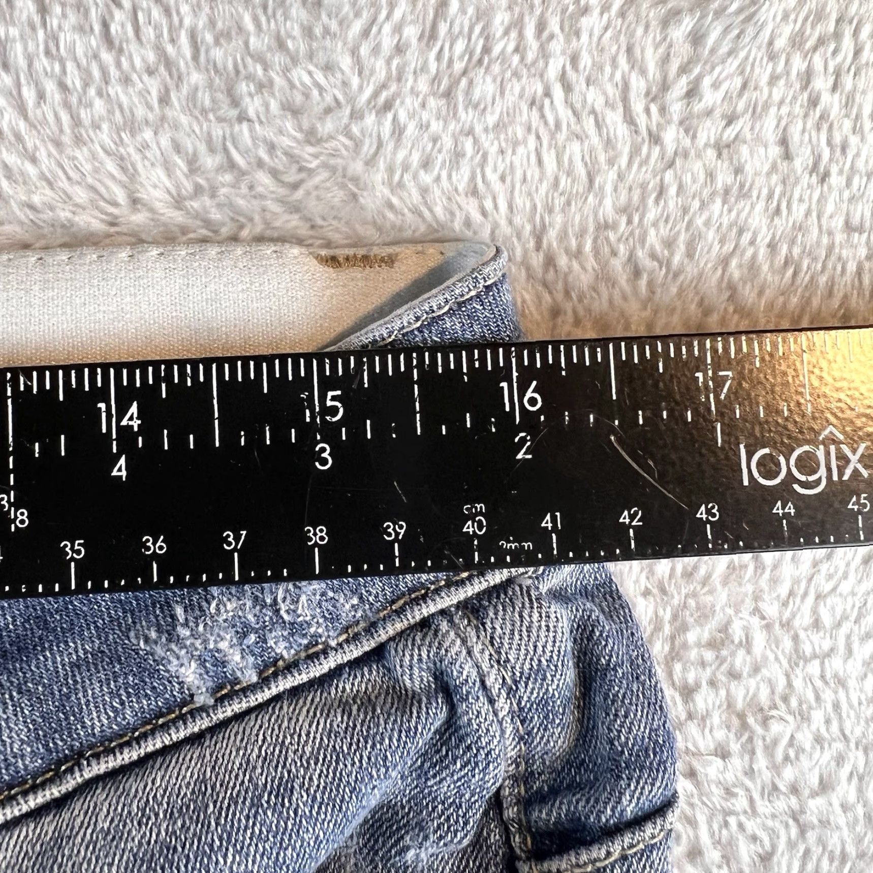 Vintage Democracy Jeans Womens 14 Skinny Jeans Distressed Denim Blue 32x27 Mid Rise Raw Hem Pockets - Regular Women Size 36" / US 14 / IT 50 - 5 Thumbnail