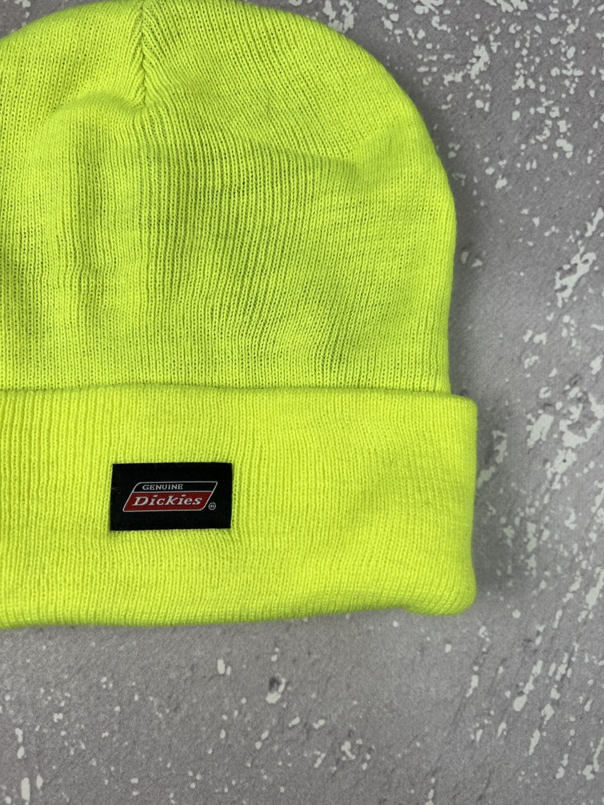 Dickies Dickies Logo Winter Fleece Warm Beanie Hat Acid Green Size ONE SIZE - 2 Thumbnail