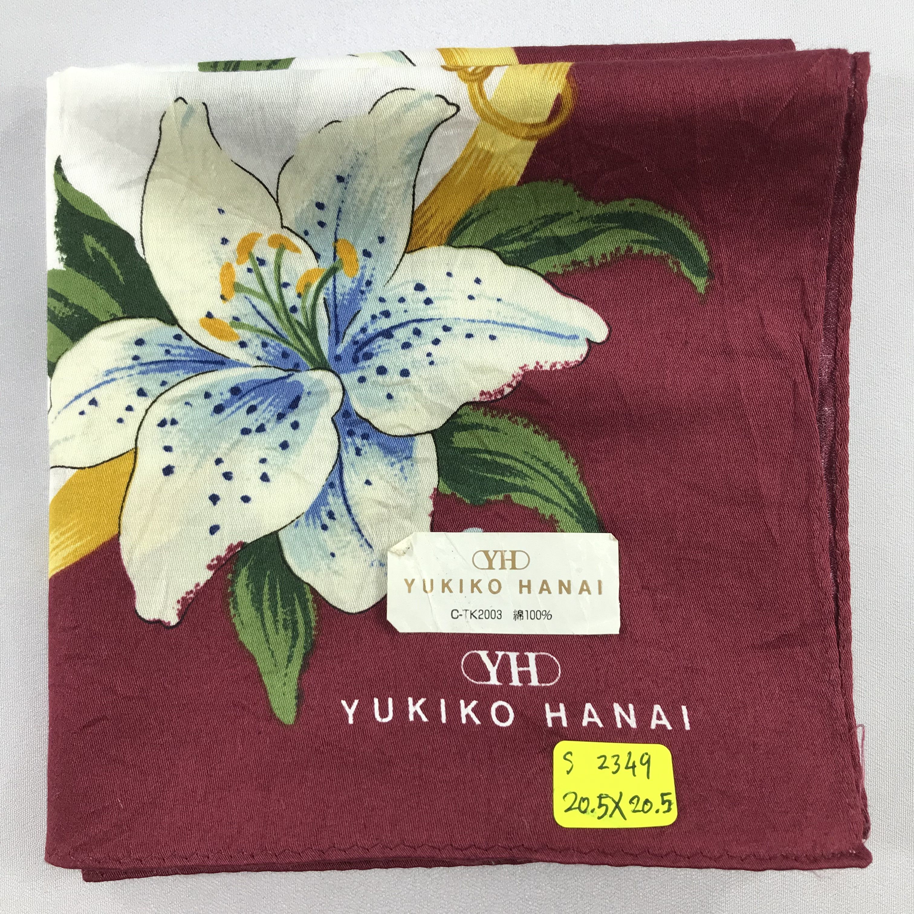 Japanese Brand Yukiko Hanai Bandana / Handkerchief / Neckerchief - S2349 Size ONE SIZE - 5 Thumbnail