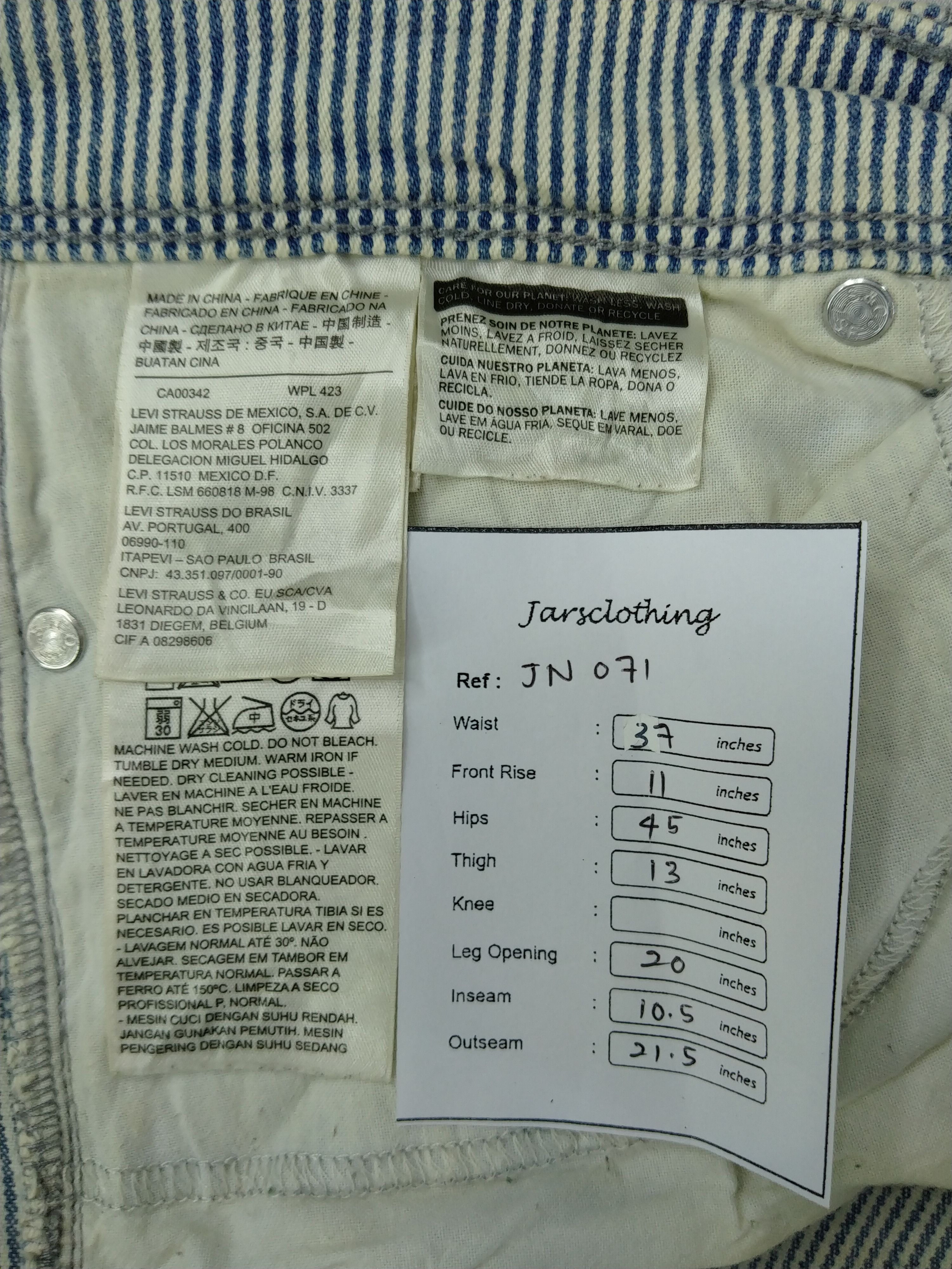 Levi's Distressed Levi's Stripes Denim 37 x 10.5 -JN071 Size US 37 - 10 Thumbnail