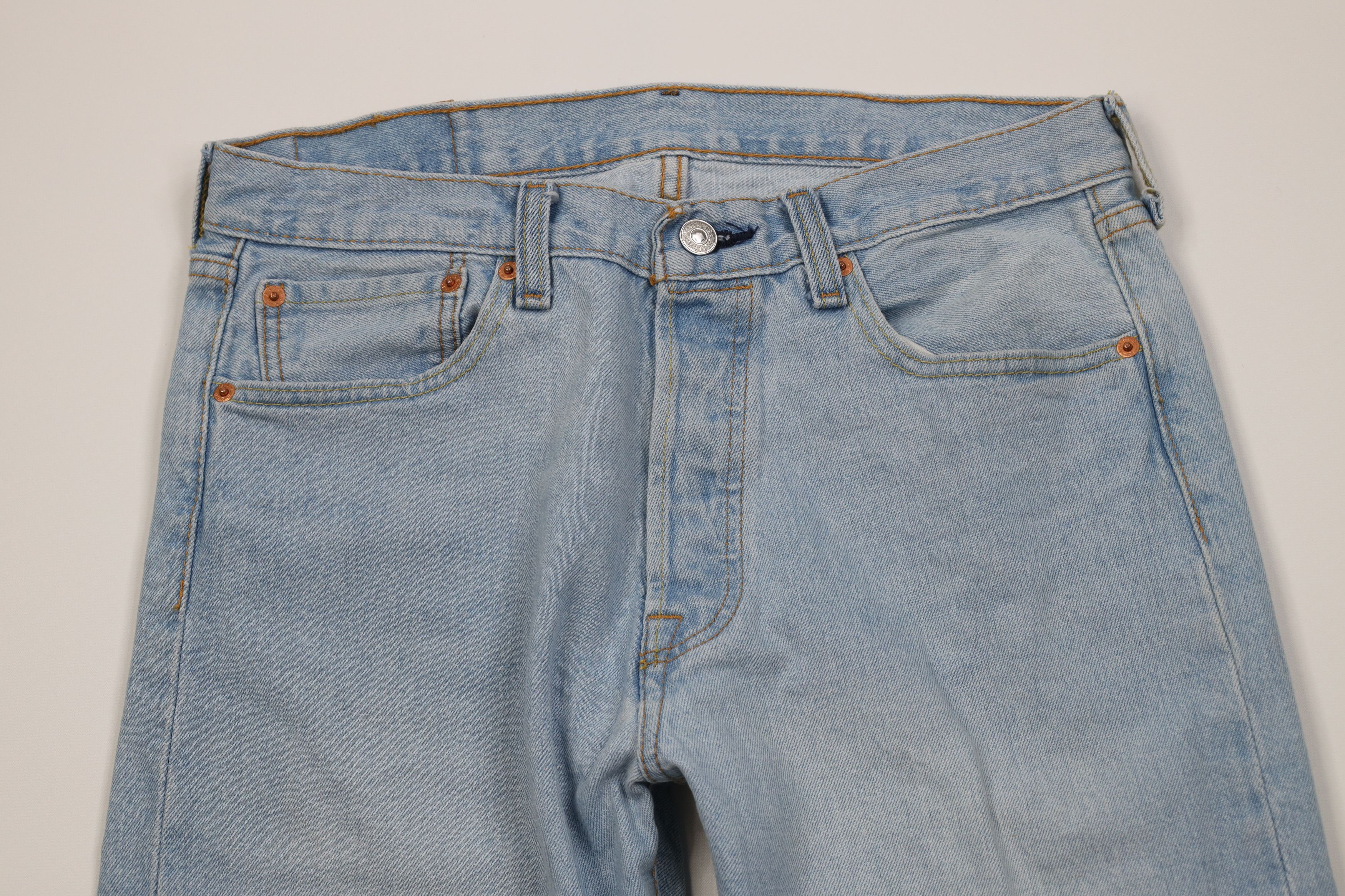 Levi's Vintage Y2K Levis 501xx Custom Cut Off Original Fit Jeans Size US 32 / EU 48 - 2 Thumbnail