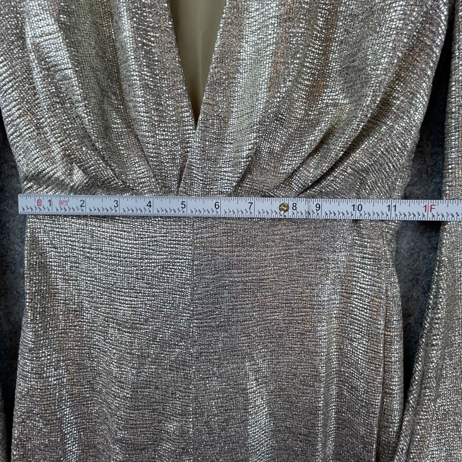 House of CB House of CB Jumpsuit Womens XS Catrin Gold Glamorous Shimmer Size 25" / US 0 / IT 36 - 5 Thumbnail