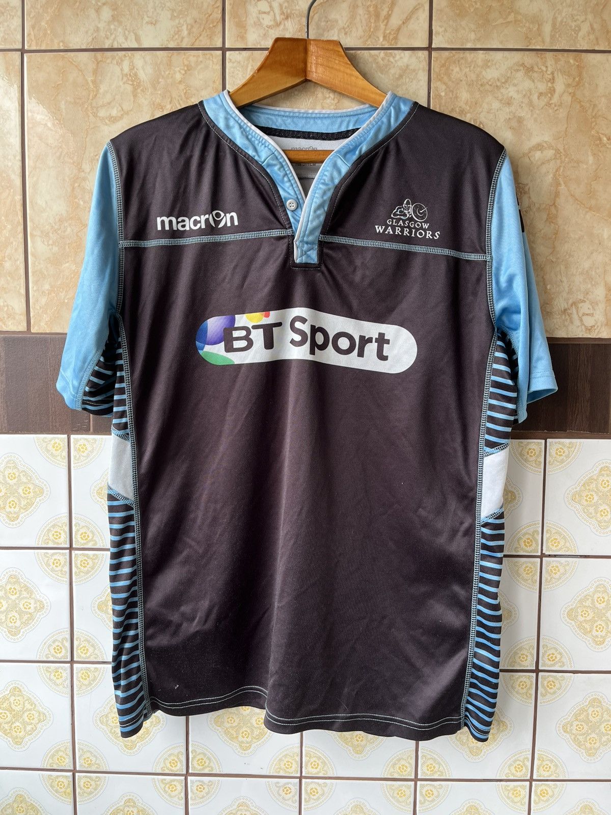 Macron Macron Glasgow Warriors Pro 2015 rugby jersey Size US XXL / EU 58 / 5 - 1 Thumbnail