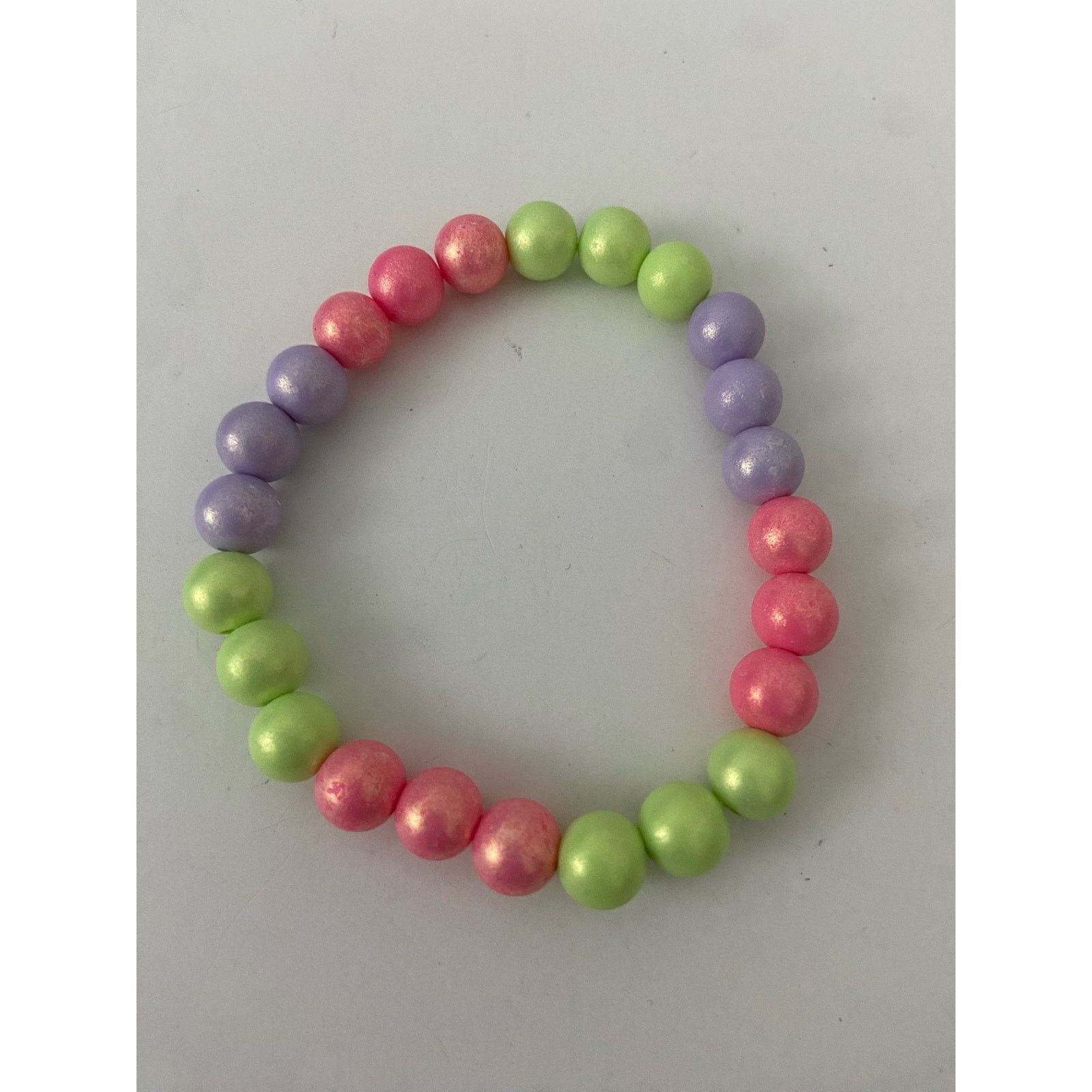 Handmade Colorful Acrylic bead stretchy bracelet Size ONE SIZE - 3 Thumbnail