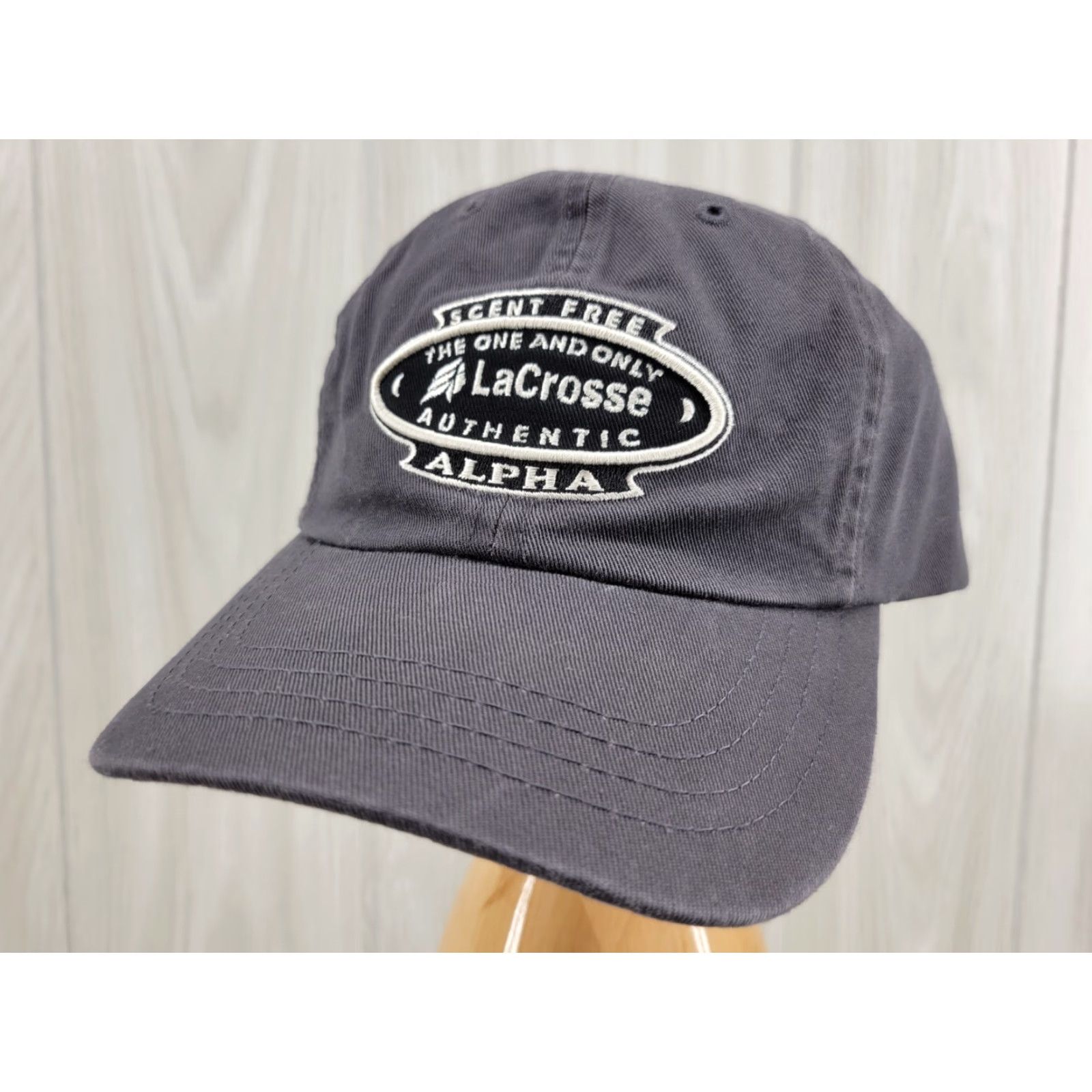 Vintage Lacrosse Hat Cap Strap Back Gray Cotton Dad Patch Adjustable Men M Size ONE SIZE - 2 Thumbnail