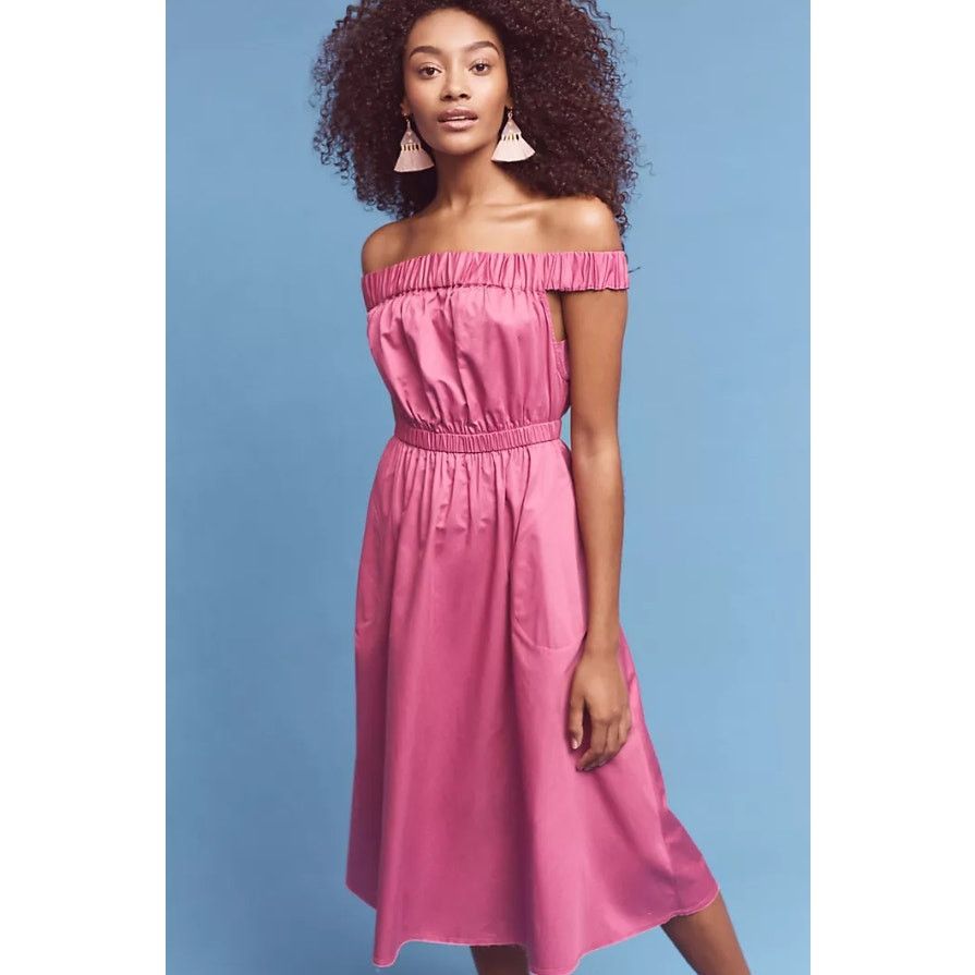 knit dress sale Blue Pointelle Knit Midi Dress – self-portrait-US