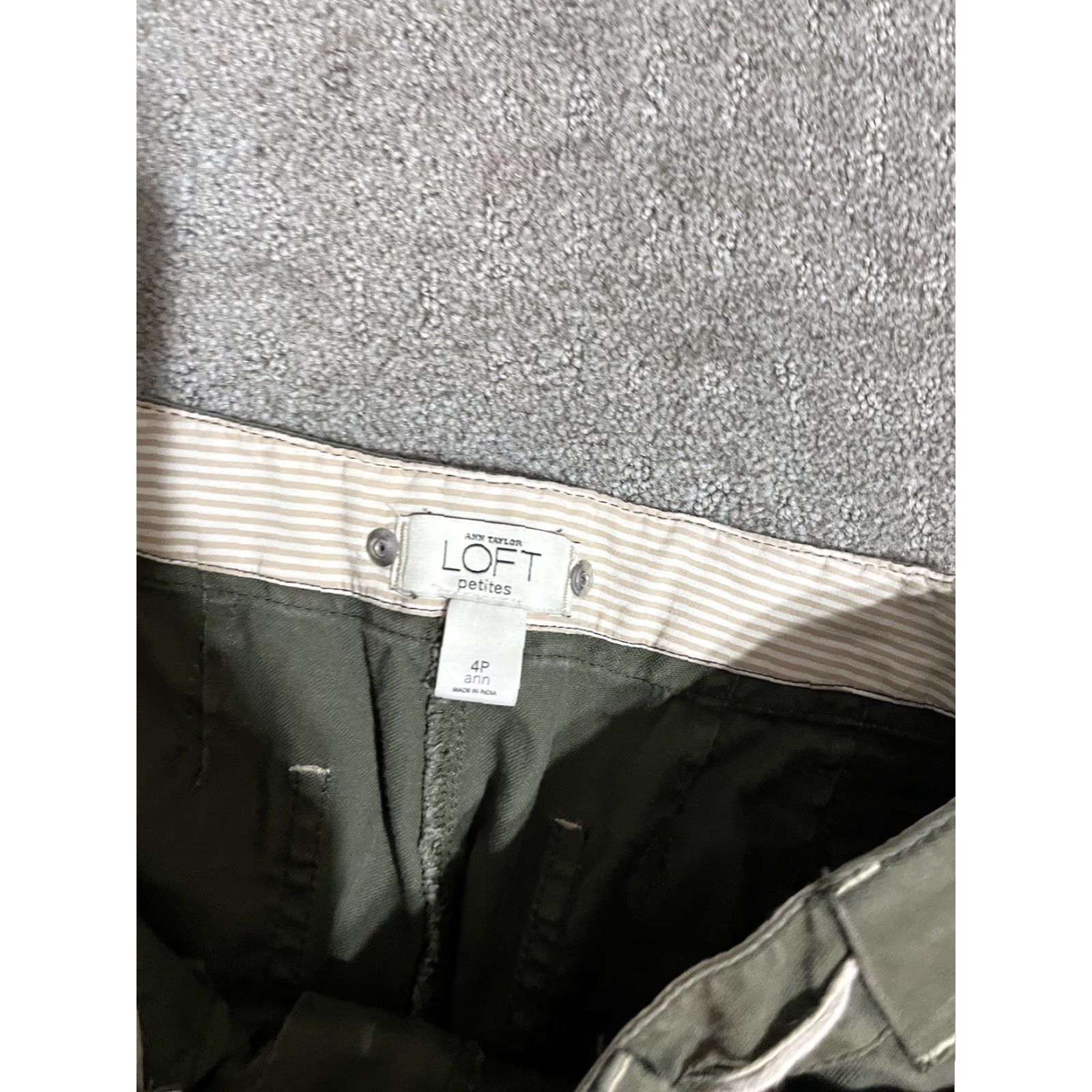 Ann Taylor VINTAGE Ann Taylor Loft womens Olive green Straight career pants 4 Petite Size 27" / US 4 / IT 40 - 5 Thumbnail