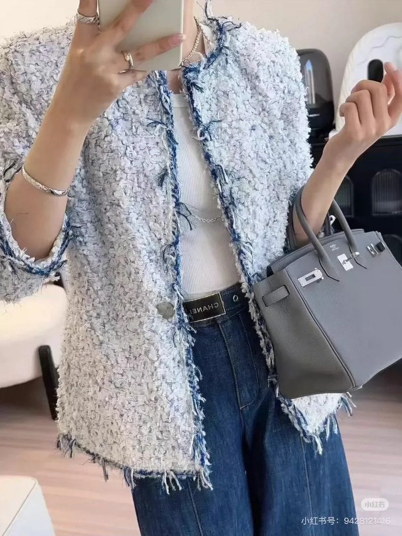 Chanel Chanel Waterfall series blue tassel jacket Size XXS / US 00 / IT 34 - 8 Thumbnail