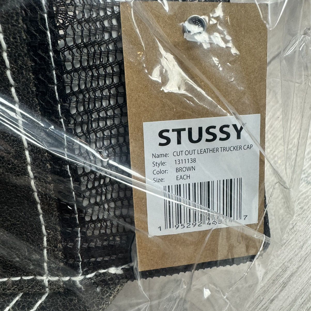 Stussy Stussy Low Pro Trucker Cut-Out Snapback Brown Leather Hat Size ONE SIZE - 8 Thumbnail
