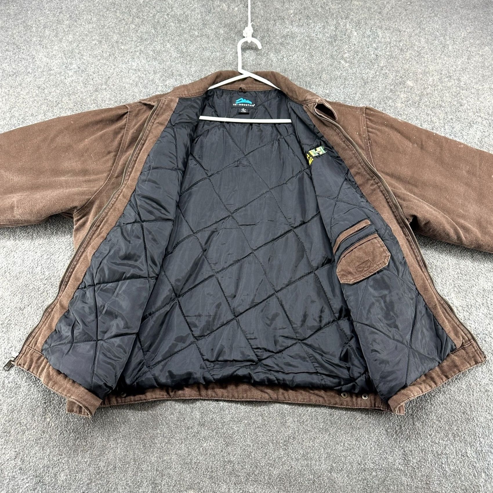 Vintage VINTAGE Tri Mountain Jacket Mens XL Brown Bomber Canvas Detroit Style Workwear Size US XL / EU 56 / 4 - 2 Thumbnail