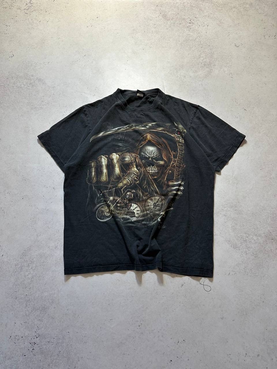 Number (N)ine Vintage Skeleton Biker Heavy Cotton Boxy T-shirt XL Size US XL / EU 56 / 4 - 2 Thumbnail