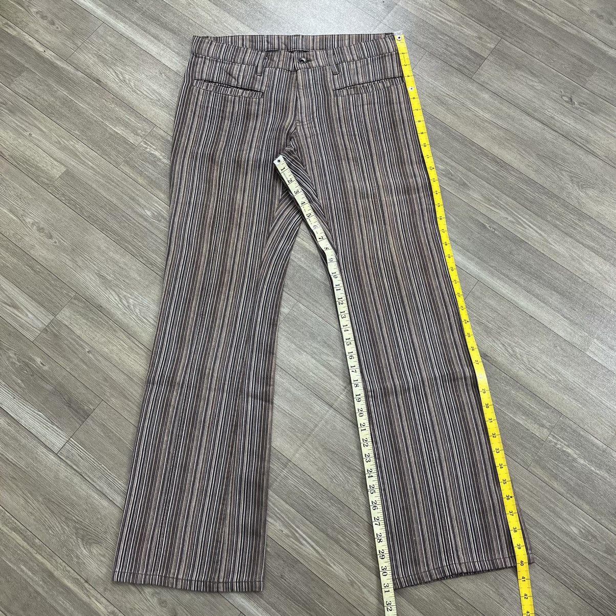 Issey Miyake 2000s Tete Homme Issey Miyake Striped Lgb Style Flared Jeans Size US 33 - 17 Thumbnail