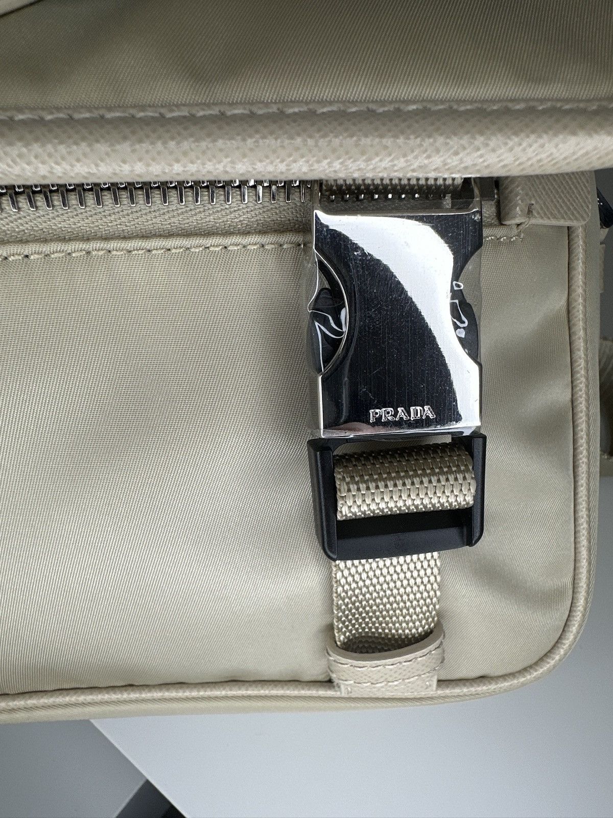 Prada Prada Beige Re-Nylon Shoulder Bag Size ONE SIZE - 7 Thumbnail