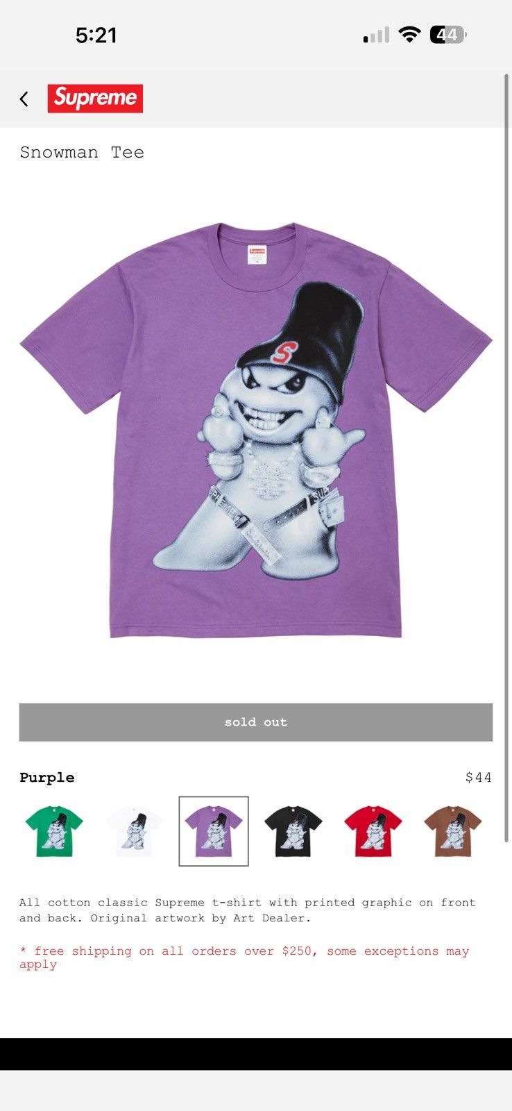 Supreme Supreme snowman tee by art dealer Size US M / EU 48-50 / 2 - 2 Thumbnail
