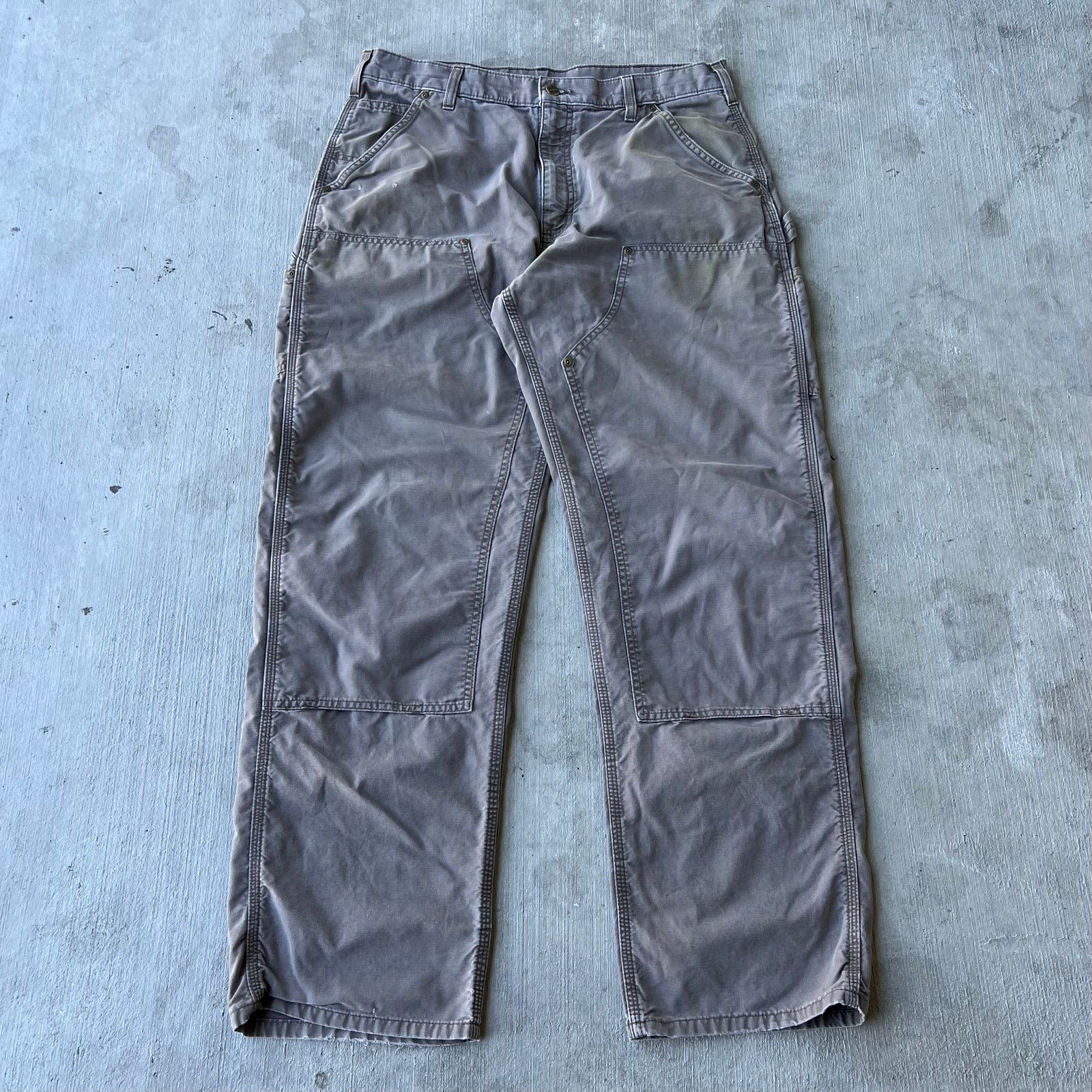 Carhartt × Vintage Carhartt brown double knee work wear carpenter pants Size US 35 - 1 Thumbnail