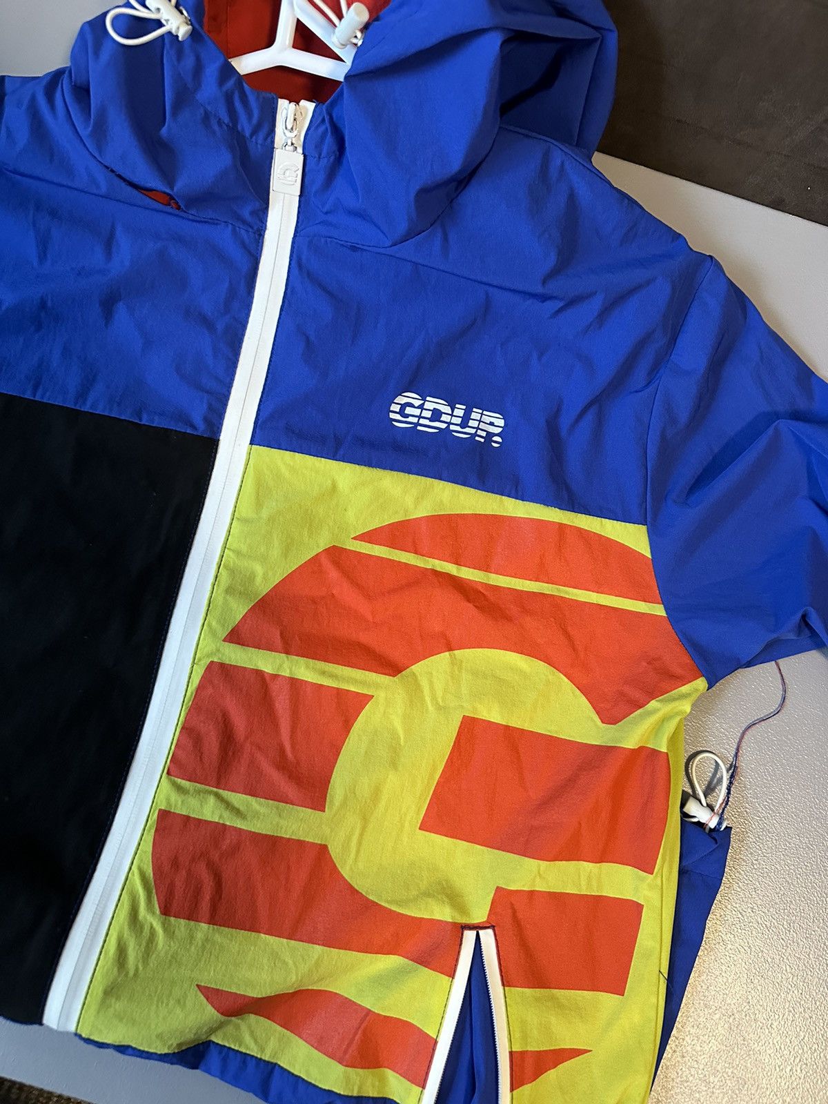 Other Geedup co blue and yellow orange windbreaker **RARE** Size US L / EU 52-54 / 3 - 2 Thumbnail