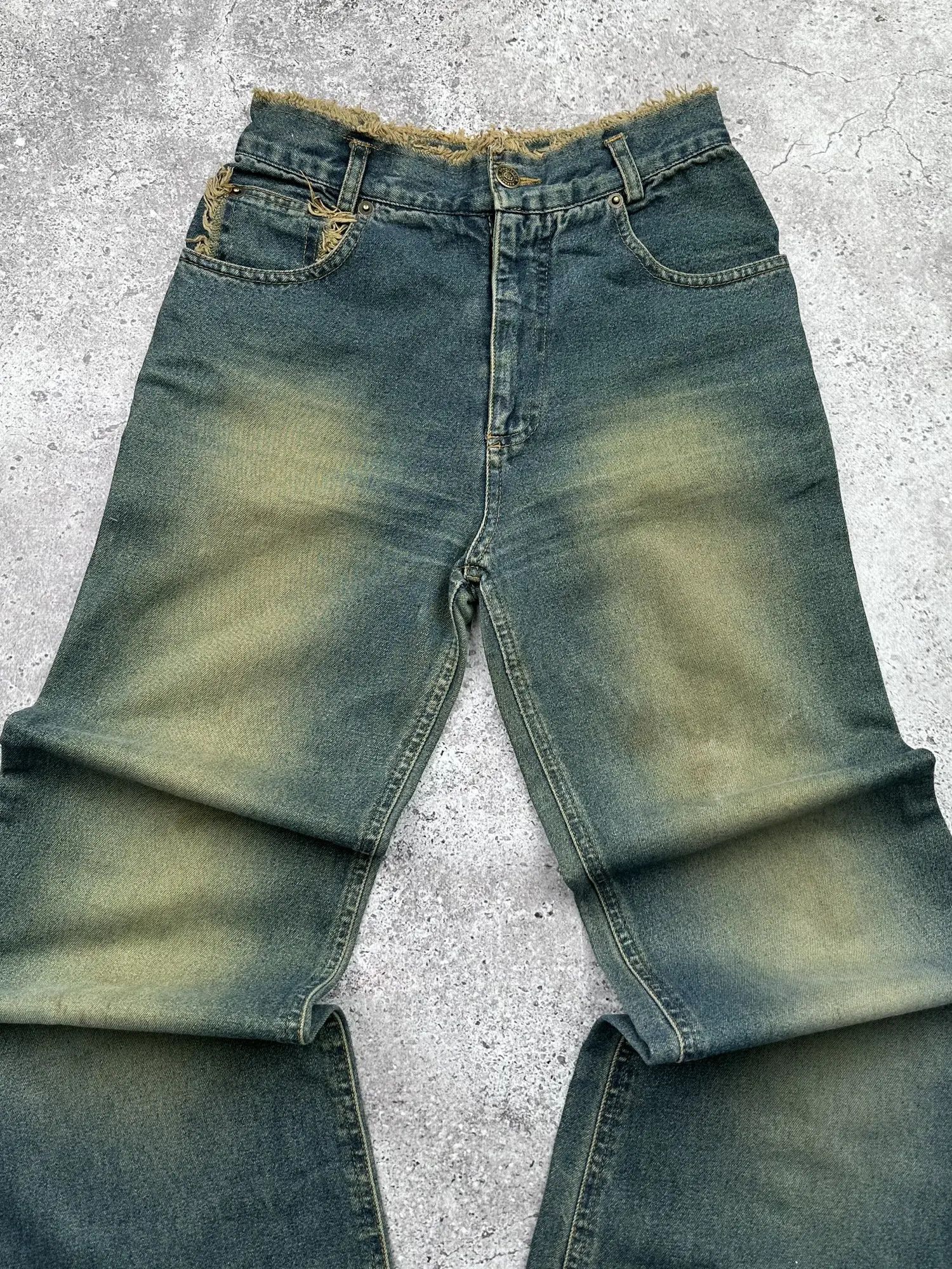 Japanese Brand Vintage Faded Flare Jeans C342(V617) Size 25" / US 0 / IT 36 - 2 Thumbnail