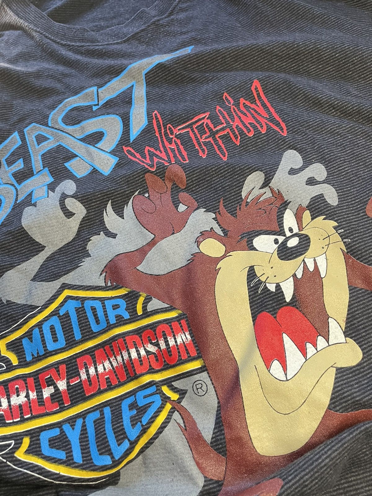Harley Davidson Vtg 1993 Harley Davidson Tazmanian Taz 90s Tee Size US XXL / EU 58 / 5 - 5 Thumbnail