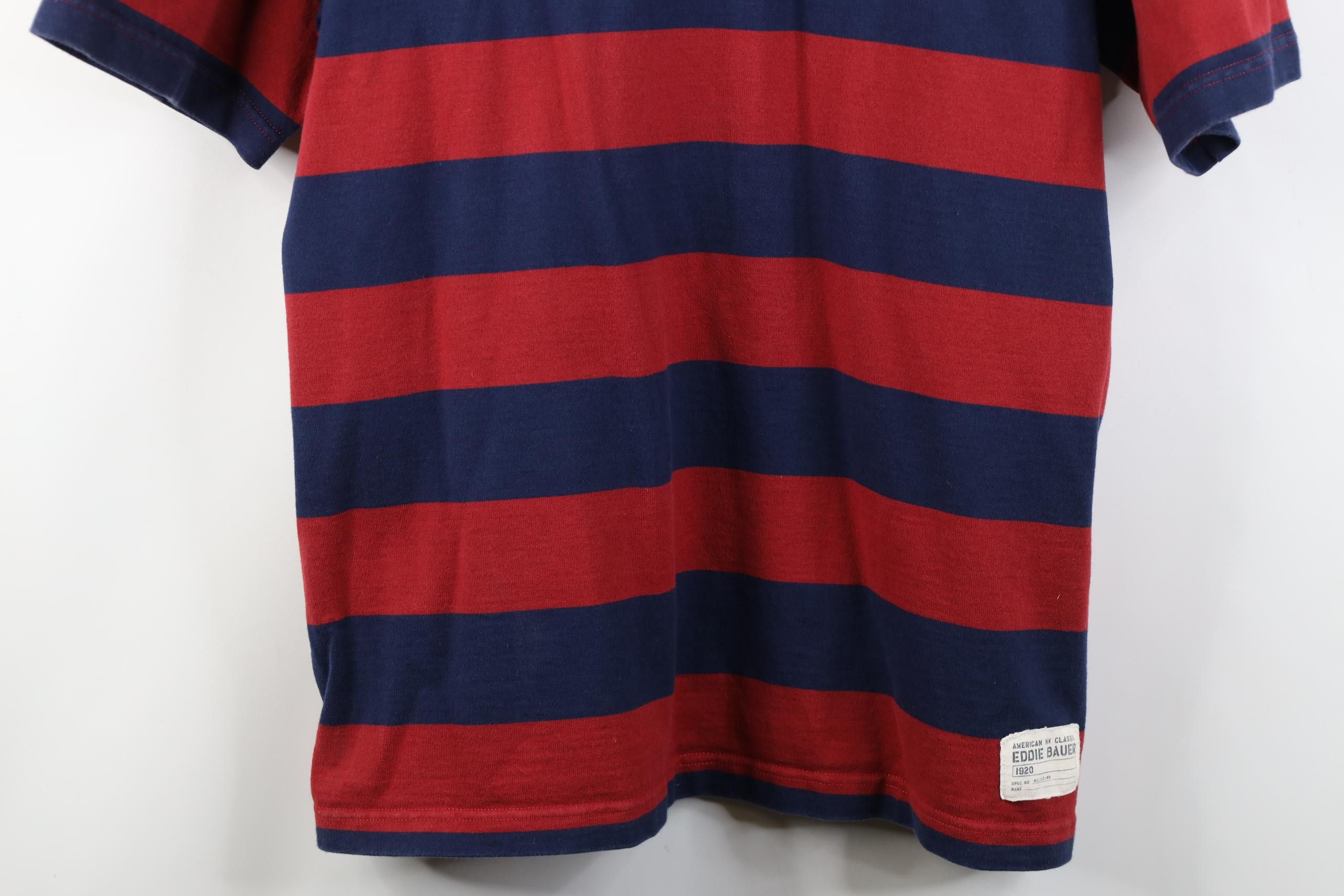 Eddie Bauer Vintage 90s Y2K Eddie Bauer Heavy Striped Rugby Polo Shirt Size US L / EU 52-54 / 3 - 3 Thumbnail