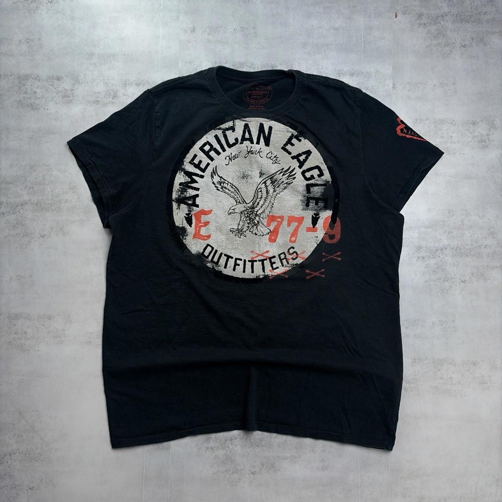 American Eagle Outfitters Y2K Black American Eagle Grunge Skater T-Shirt Size US XL / EU 56 / 4 - 1 Thumbnail