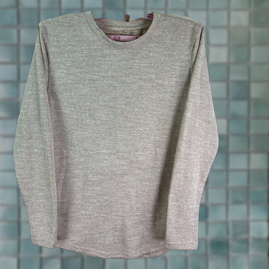 Vintage NOVA Heather Sweater Womens M Beige/Gold Cable-Knit Crew Neck Long Sleeve Casual Pullover 90s Style Knit 100% GENUINE US A SELLER MENSs Size M / US 6-8 / IT 42-44 - 1 Thumbnail