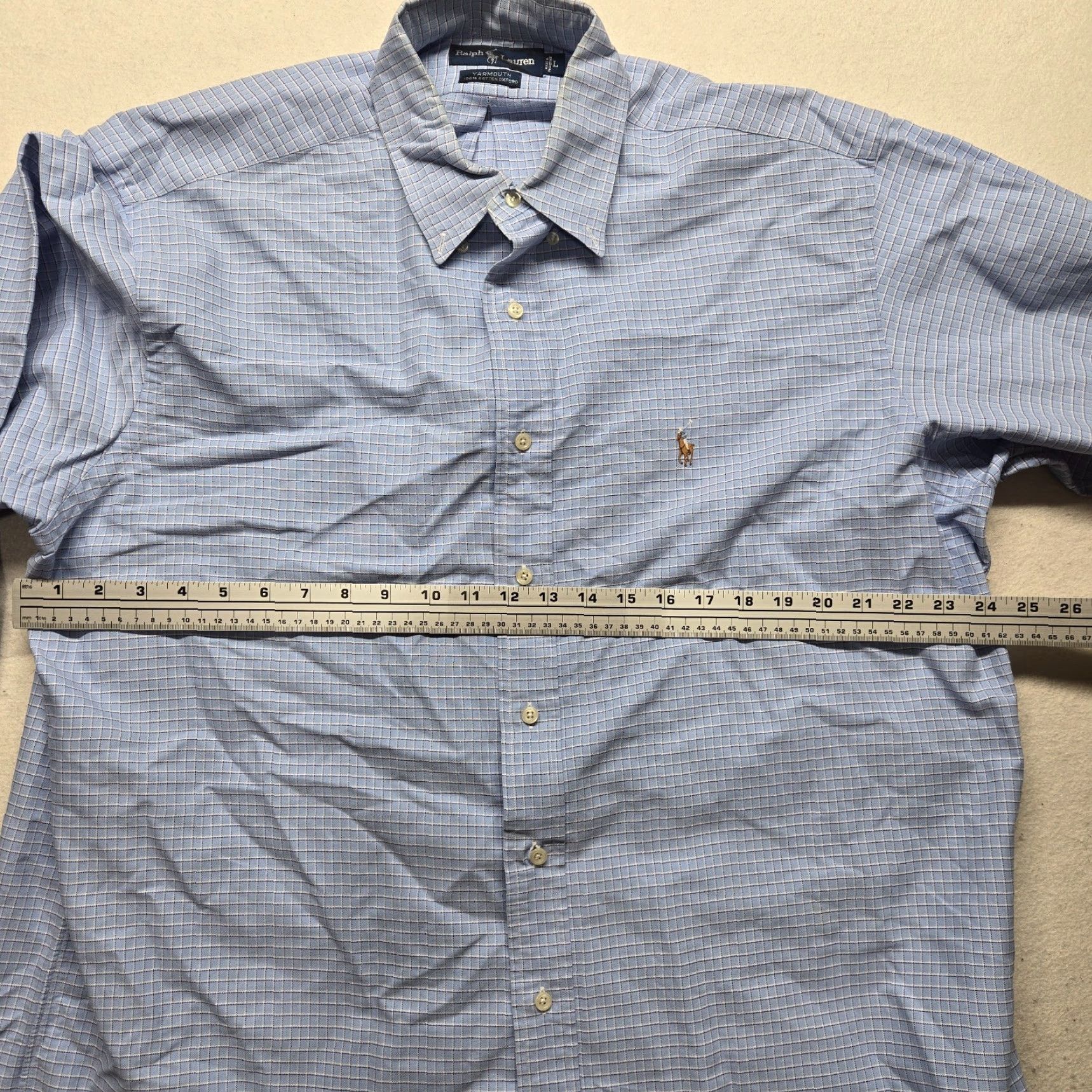 Polo Ralph Lauren Polo Ralph Lauren Shirt Blue Check Adult Men L Large Button-Up Casual Shirt Size US L / EU 52-54 / 3 - 4 Thumbnail