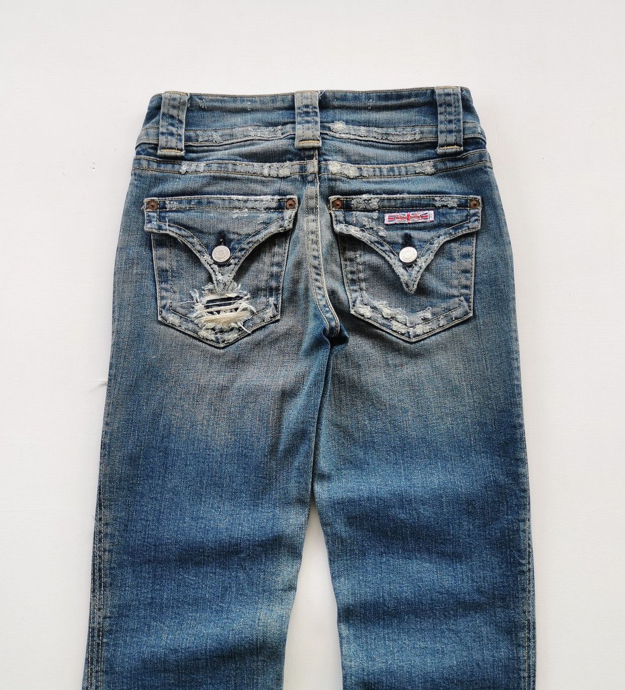 Hudson Y2K Hudson Flare Bootcut Distressed Stretch Denim Size 24" / US 00 / IT 34 - 2 Thumbnail