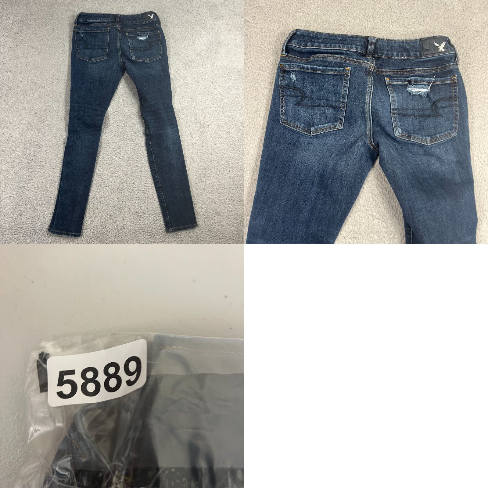 American Eagle Outfitters American Eagle Outfitters Jeans Womens 4 Jegging Distressed Denim Blue Size 27" / US 4 / IT 40 - 8 Thumbnail
