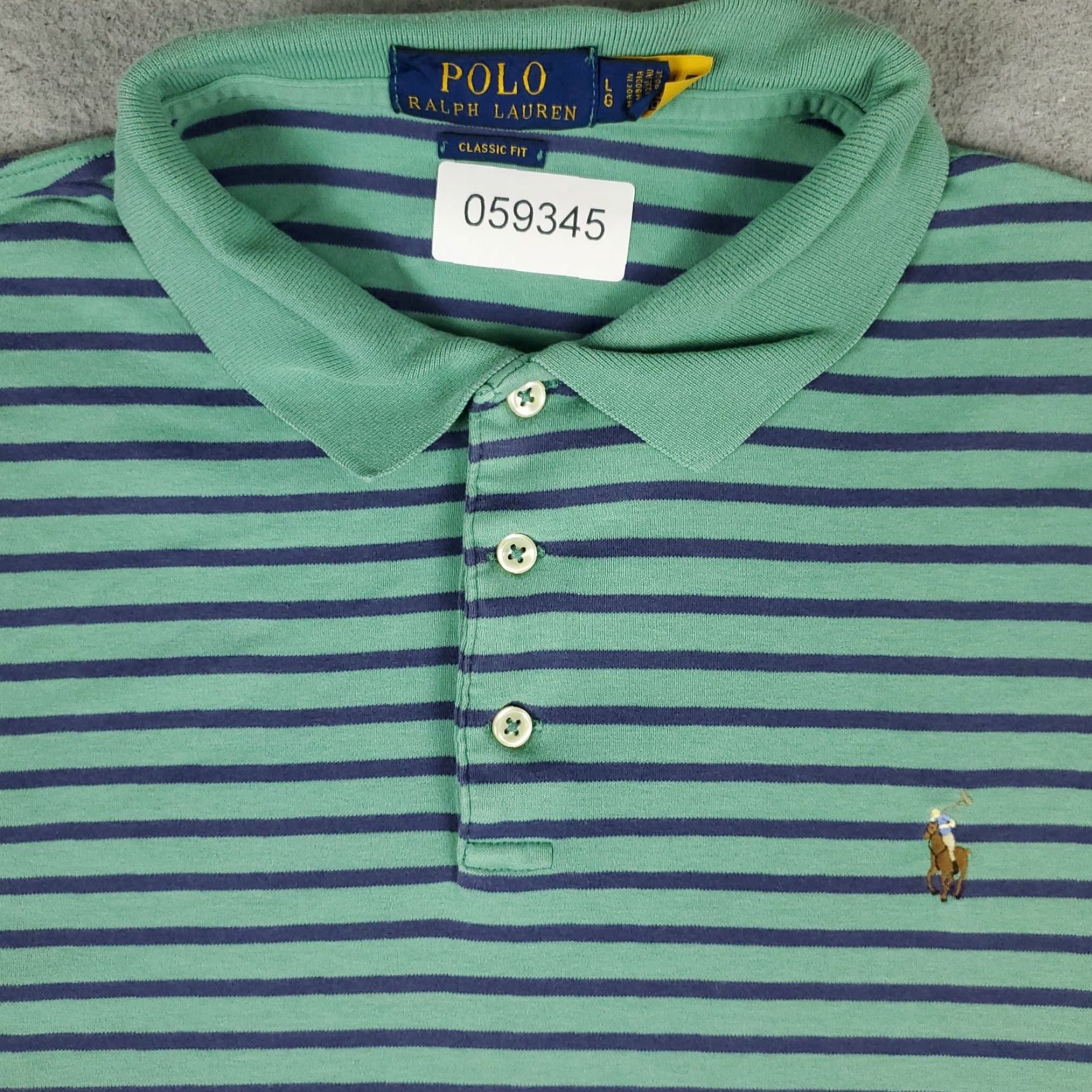 Ralph Lauren Ralph Lauren Polo Shirt Blue Striped Casual Short Sleeve Mens Large Size US L / EU 52-54 / 3 - 2 Thumbnail