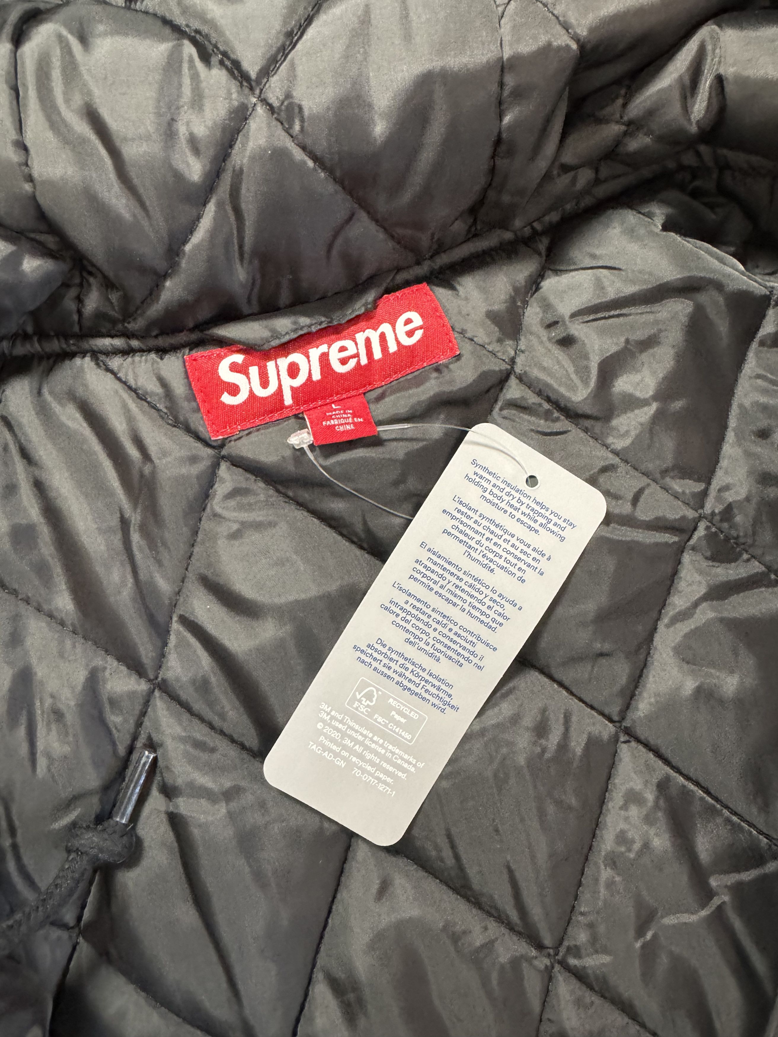 Supreme Supreme Bandana Jacquard Denim Hooded Work Jacket Black Size US L / EU 52-54 / 3 - 14 Thumbnail