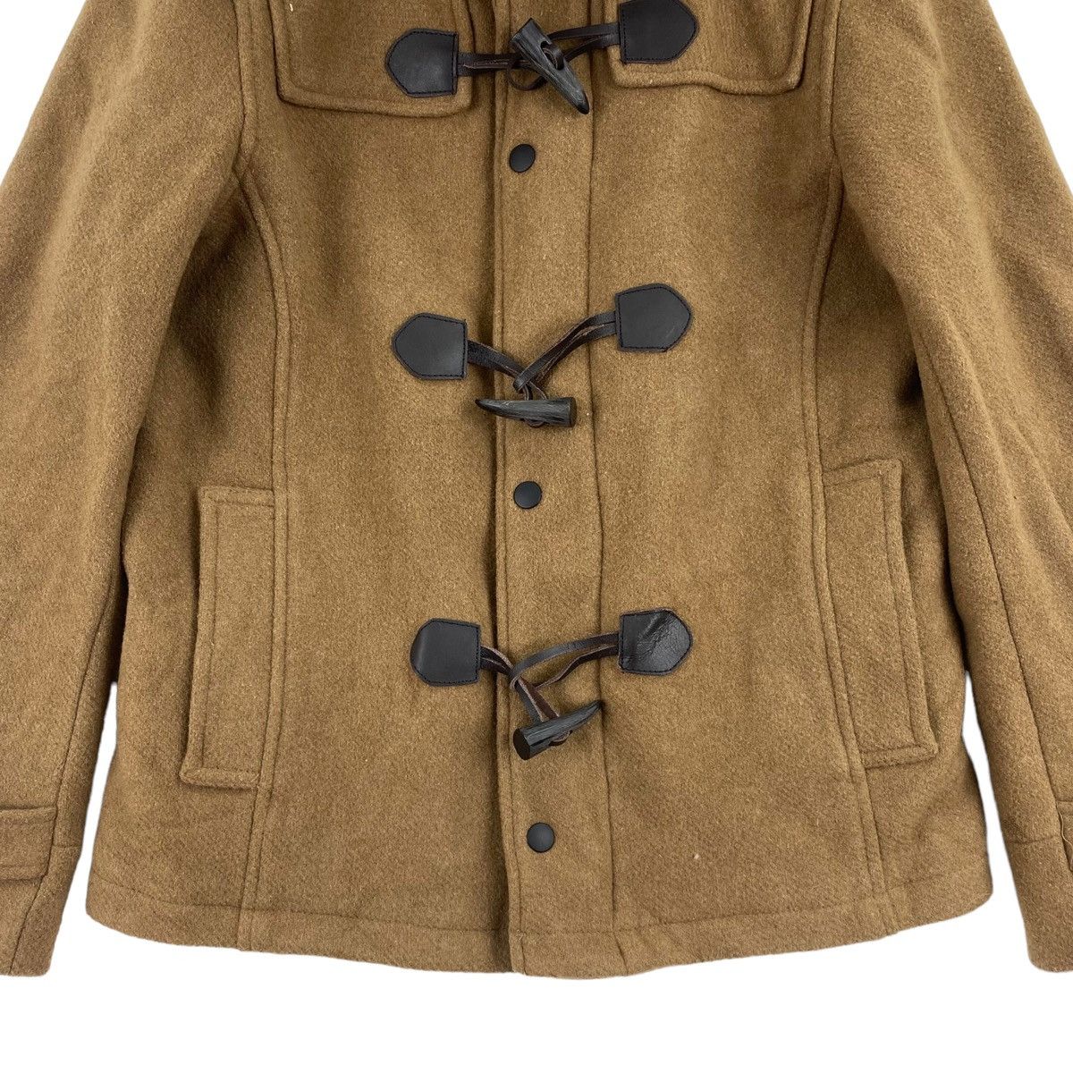 HARE × Japanese Brand HARE Japanese Brand Brown Hooded Wool Duffle Coat Size US M / EU 48-50 / 2 - 3 Thumbnail