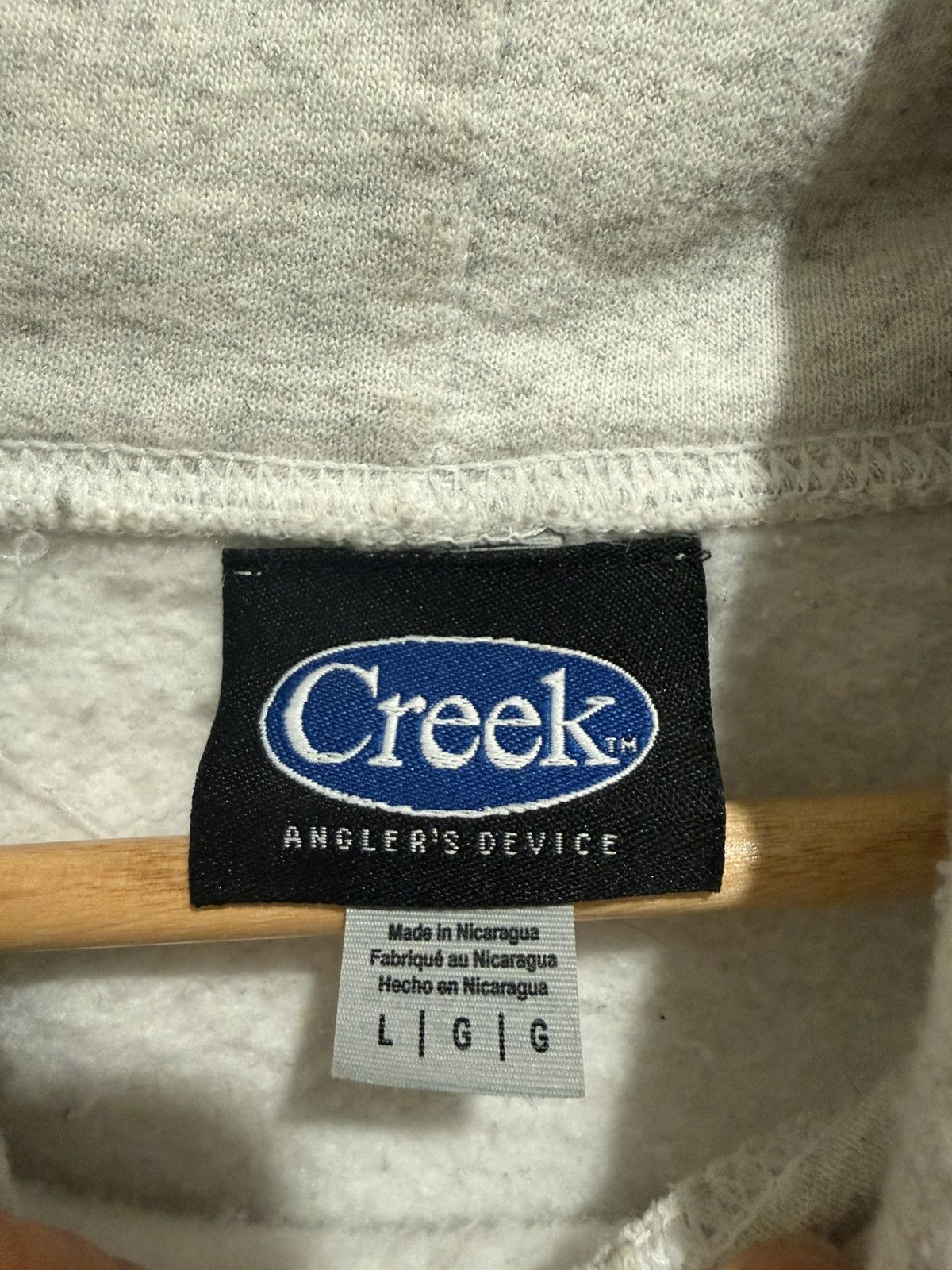 Creek Angler’s Device ash grey hoodie