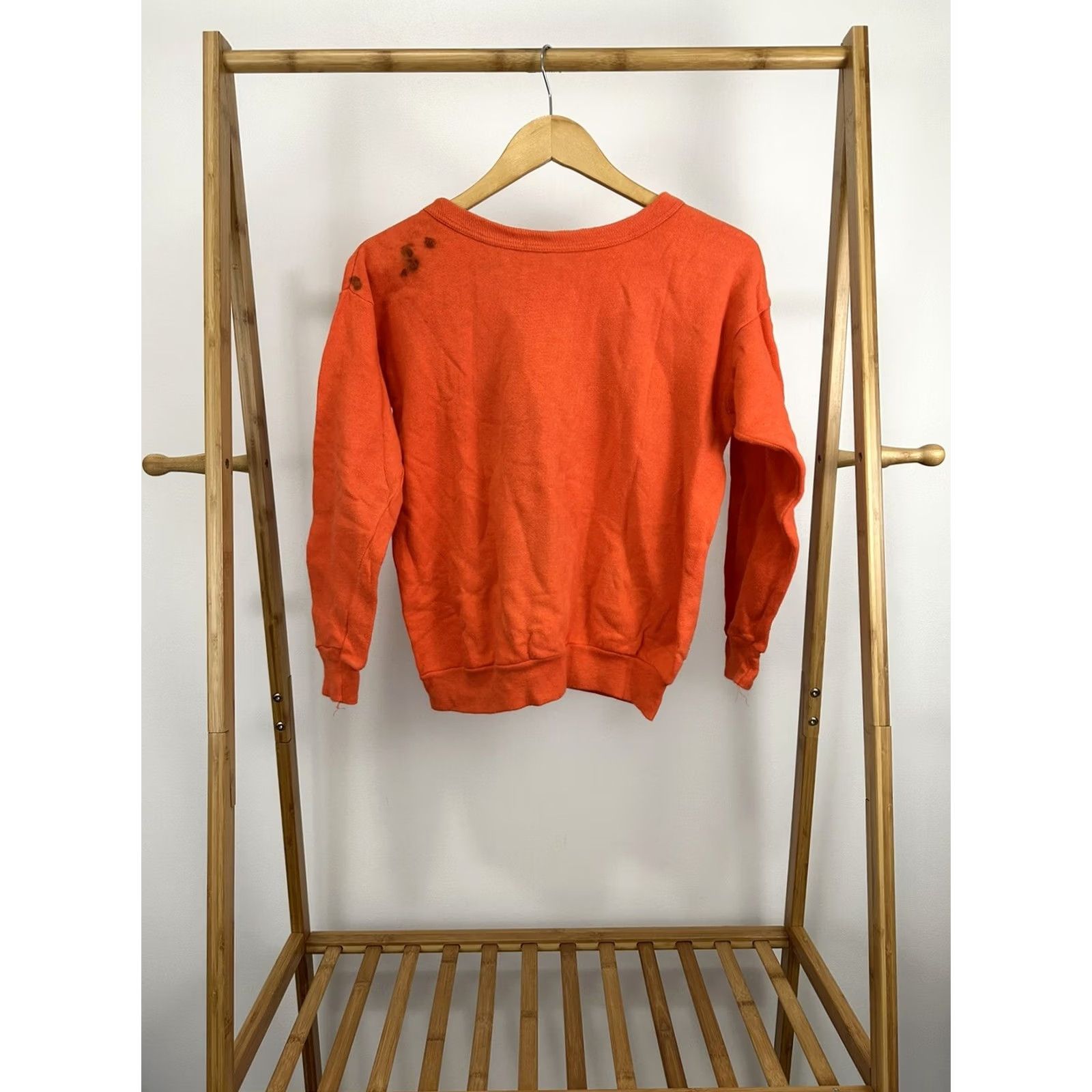 Vintage VTG 60s Mickey Mouse RARE Orange Crewneck Sweatshirt Size M Men Pullover Sweatshirt Orange Mickey Mouse 60s VTG RARE Rotary? Size US M / EU 48-50 / 2 - 2 Thumbnail