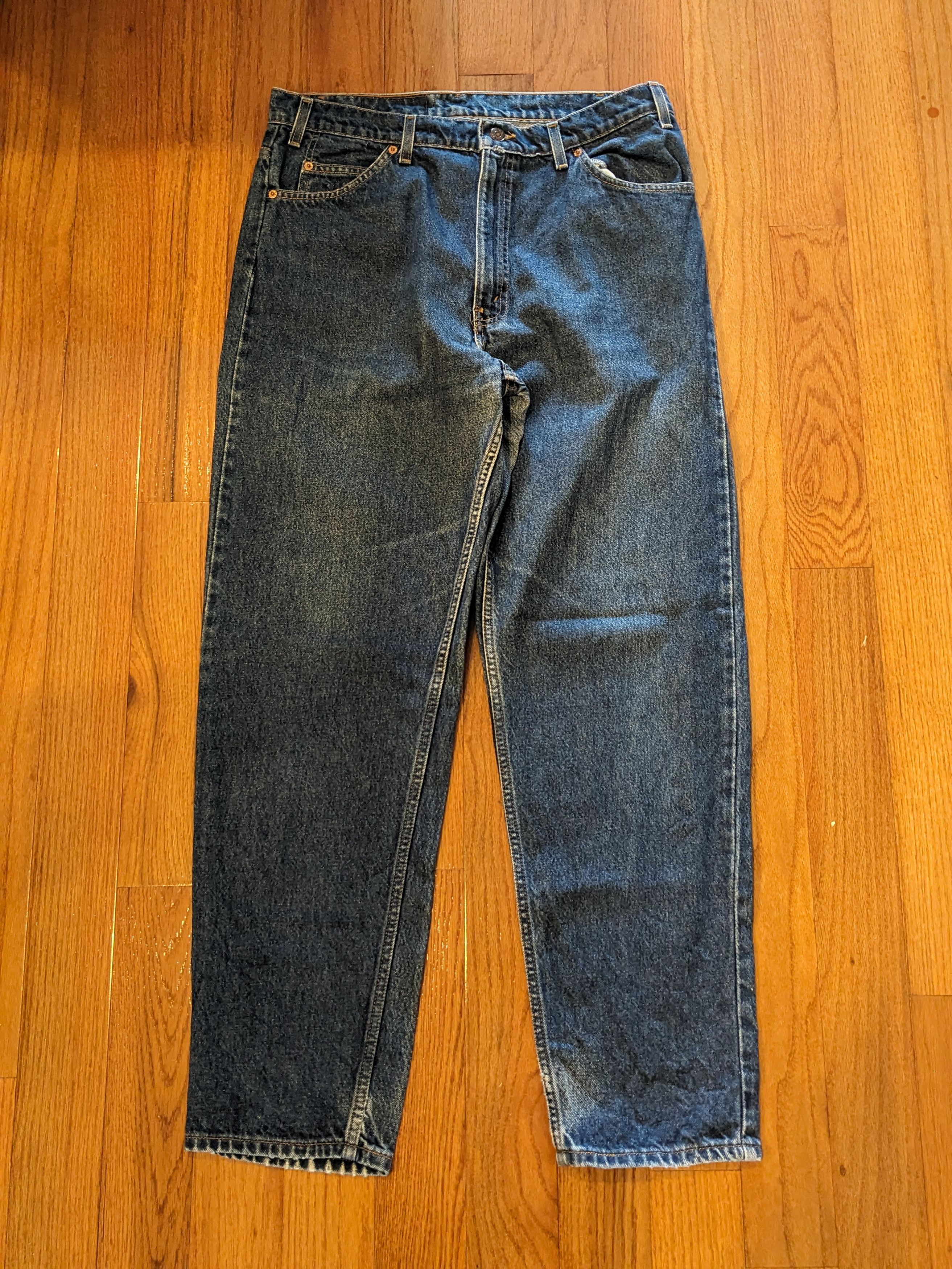 Levi's × Vintage Vintage 90s Levi's 550 36x32 Orange Tab Blue Denim Jeans Size US 36 / EU 52 - 5 Thumbnail