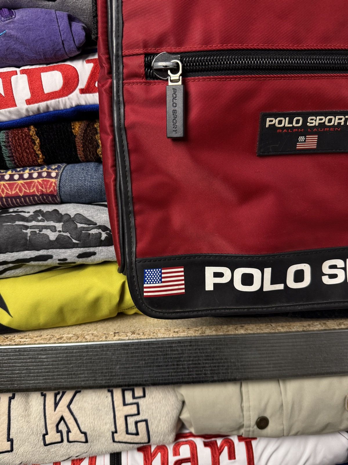Polo Ralph Lauren 🔥🇺🇸VINTAGE POLO SPORT BAG MESSENGER Y2K 🇺🇸🔥 Size ONE SIZE - 4 Thumbnail