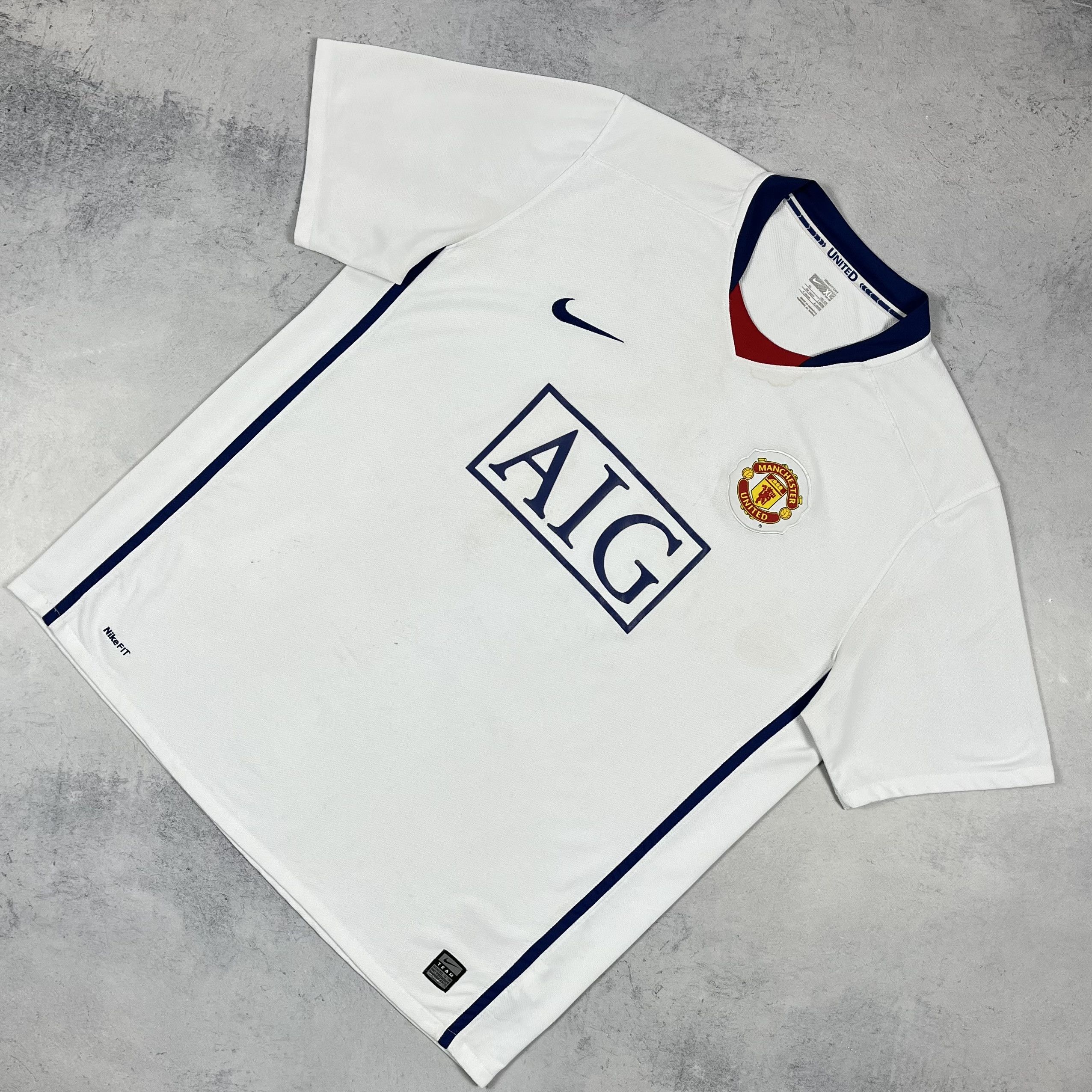 Nike Vintage Nike Manchester United Aig Blue Kit Jersey 08/09 M