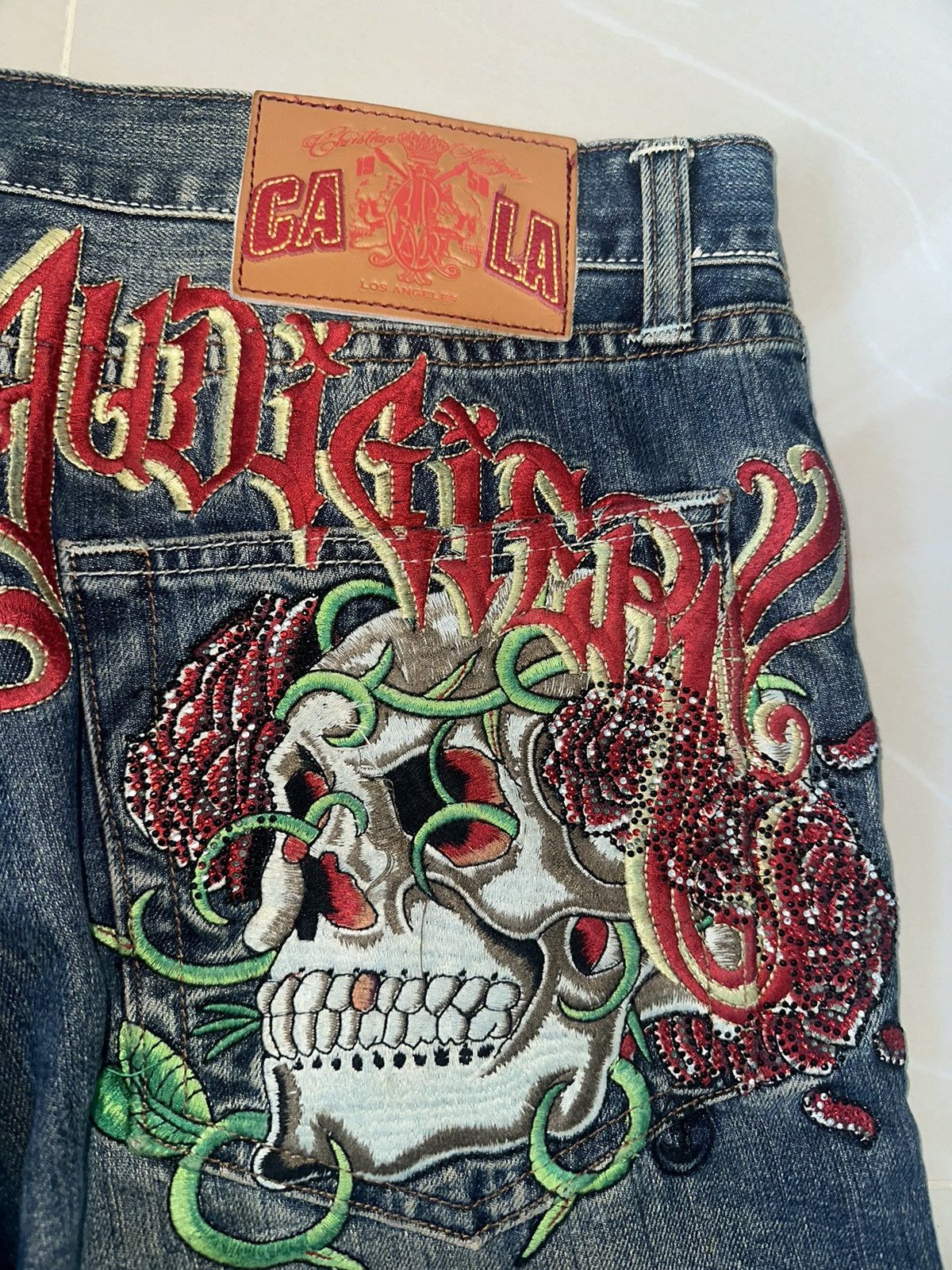 Christian Audigier × Japanese Brand × Vintage Christian Audigier vintage jean Size US 34 / EU 50 - 3 Thumbnail