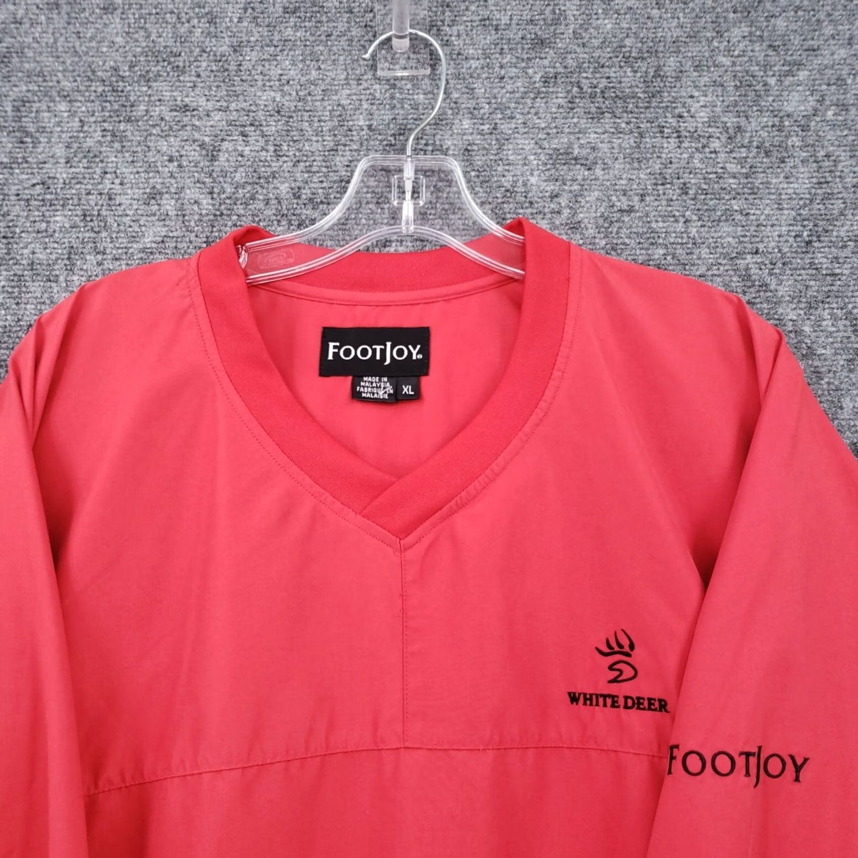Footjoy FootJoy Sweatshirt Mens XL Red Pullover Golf V-Neck Long Sleeves Windbreaker Size US XL / EU 56 / 4 - 5 Thumbnail