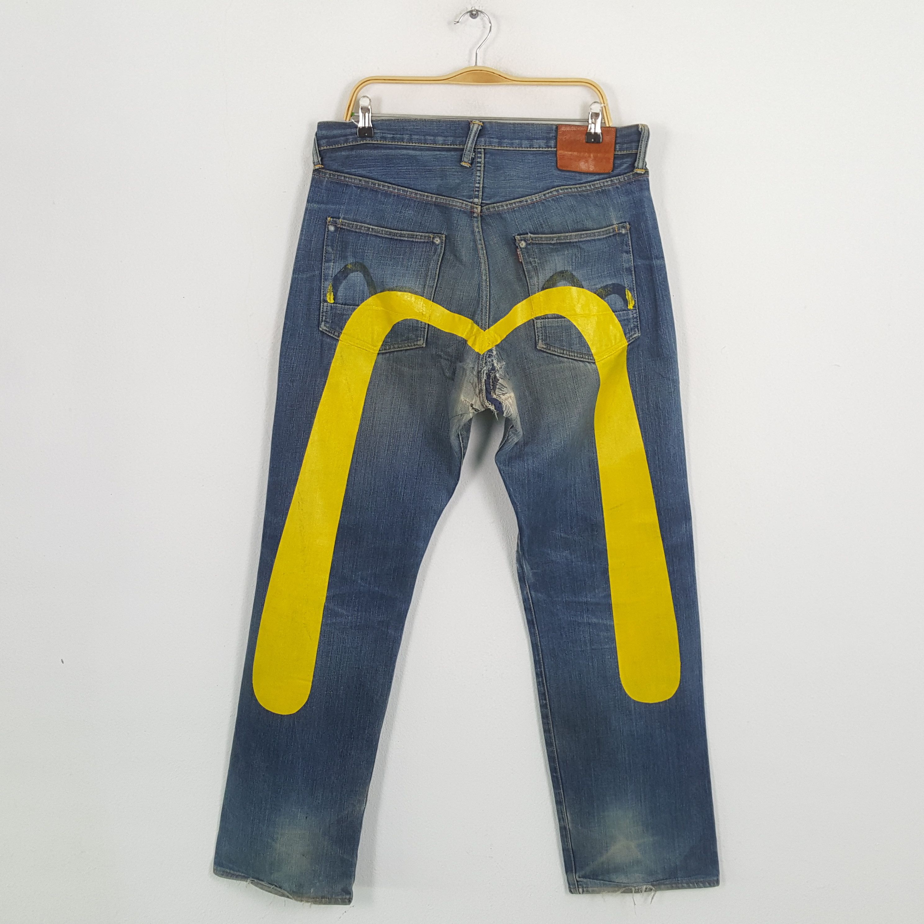 Evisu × Japanese Brand × Vintage Vintage EVISU Japanese Brand Daicock Custom Distressed Jeans Size US 36 / EU 52 - 1 Thumbnail