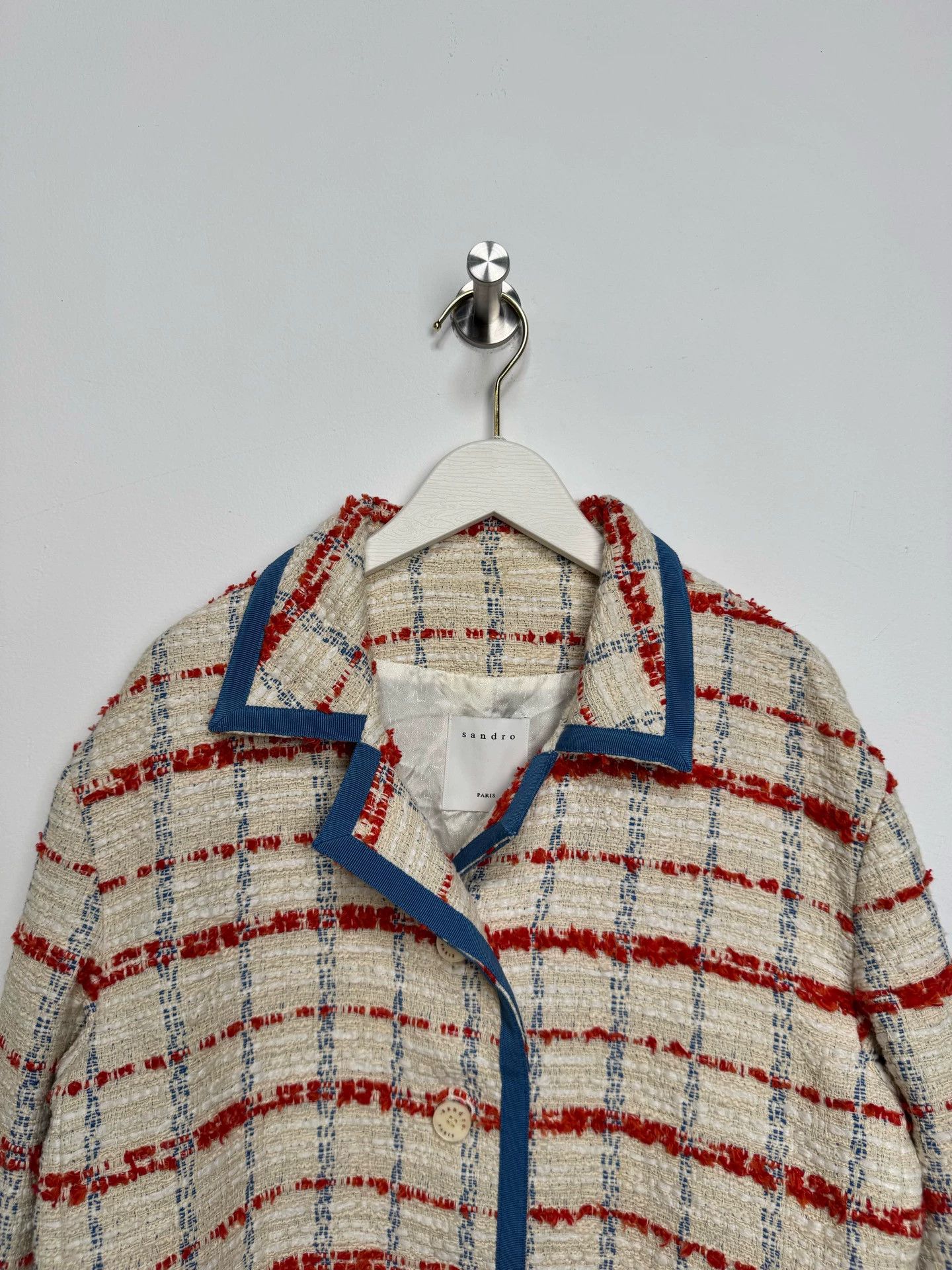 Sandro Sandro Chanel-style checked jacket women's new 36 Size XS / US 0-2 / IT 36-38 - 3 Thumbnail