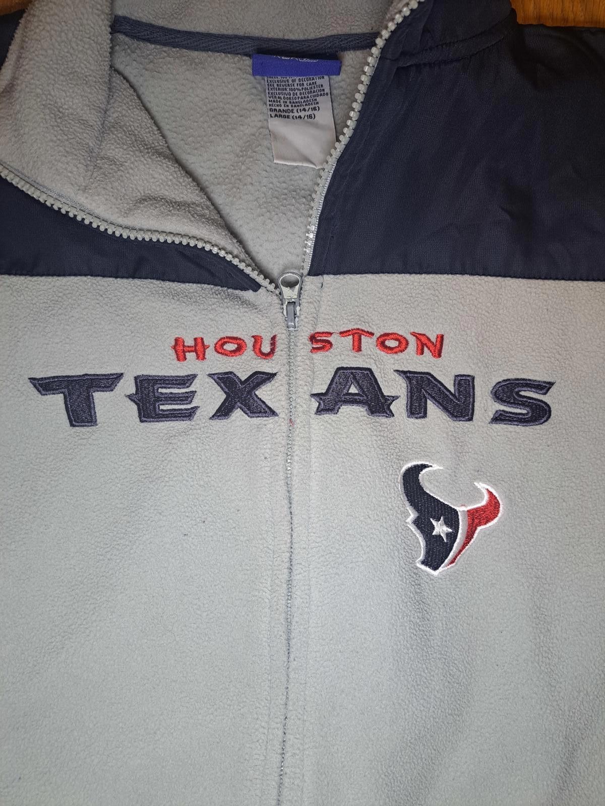 Reebok NFL Reebok Houston Texans Fleece Jacket Womens Large Gray Size L / US 10 / IT 46 - 2 Thumbnail