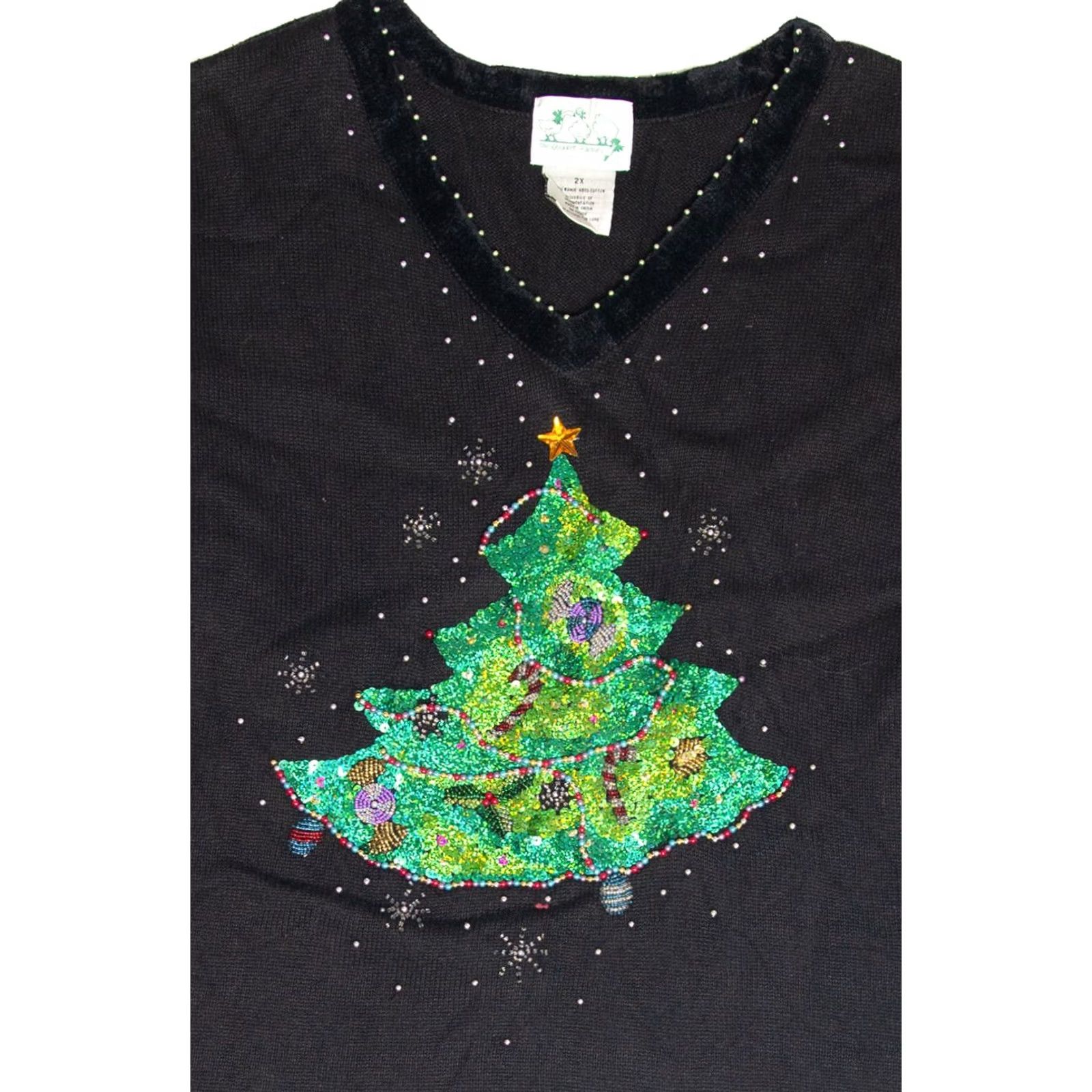 Vintage VINTAGE Black Ugly Christmas Pullover The Quacker Family XS-XXL (XX-Large) Pullover Mens Womens 61955 Size XXL / US 16-18 / IT 52-54 - 2 Thumbnail