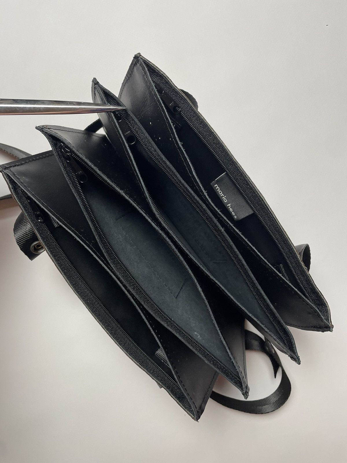 Designer × Handmade Maria Hees Packet leather bag/4 pockets Size ONE SIZE - 2 Thumbnail