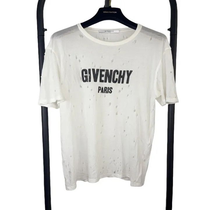 Givenchy Givenchy Distressed Letter Print Round Neck T-Shirt Size US XS / EU 42 / 0 - 1 Thumbnail