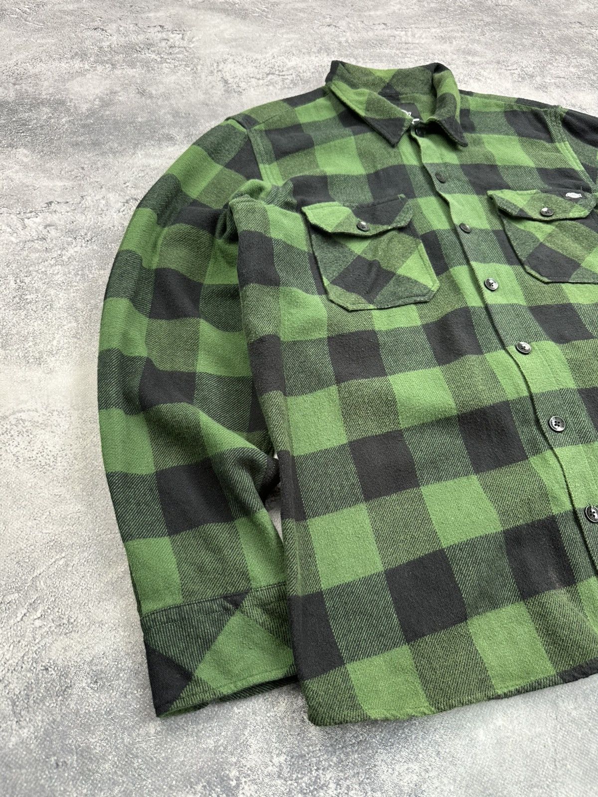 Dickies Vintage Dickies Flannel Shirt Green Checkered Button Up Y2K Size US XL / EU 56 / 4 - 3 Thumbnail
