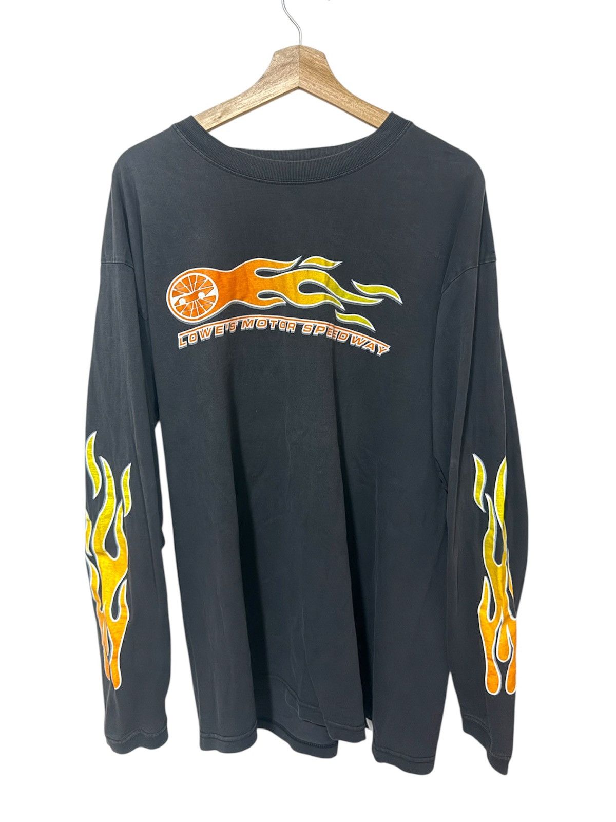 Other Vintage 00s Lowe’s Motor Speedway Harley Flame L/S Shirt Size US L / EU 52-54 / 3 - 1 Thumbnail